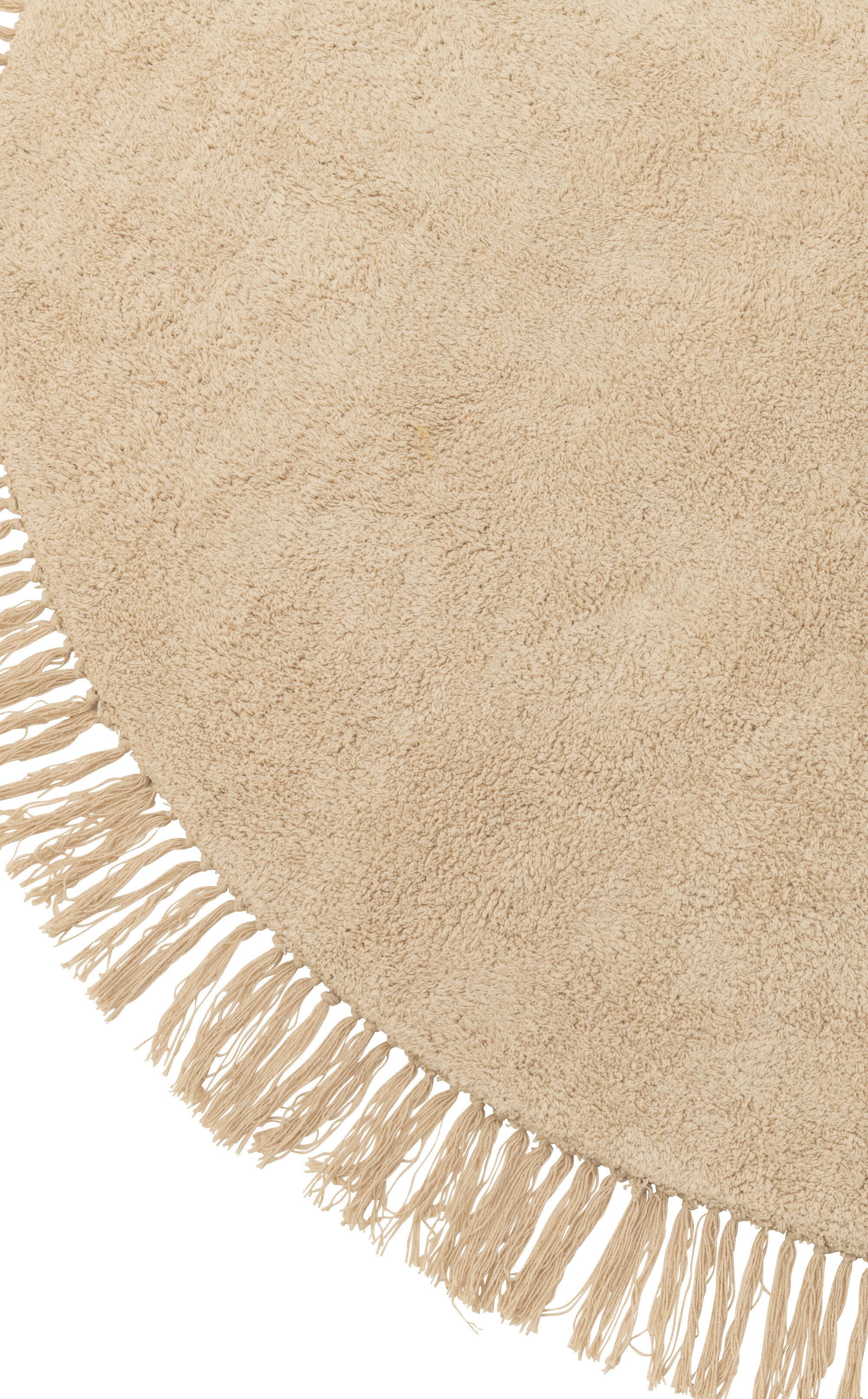 TEPPICH RUND+FRANSEN HELL BEIGE