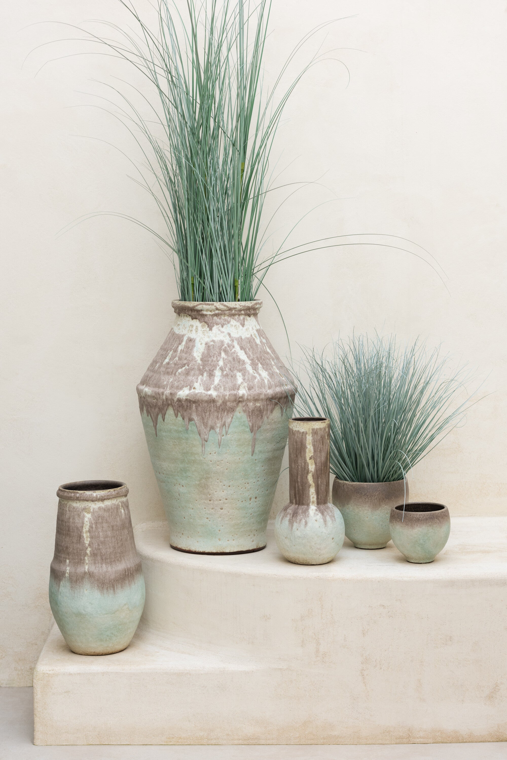 VASE NICE KERAMIK AQUA GRAU LARGE