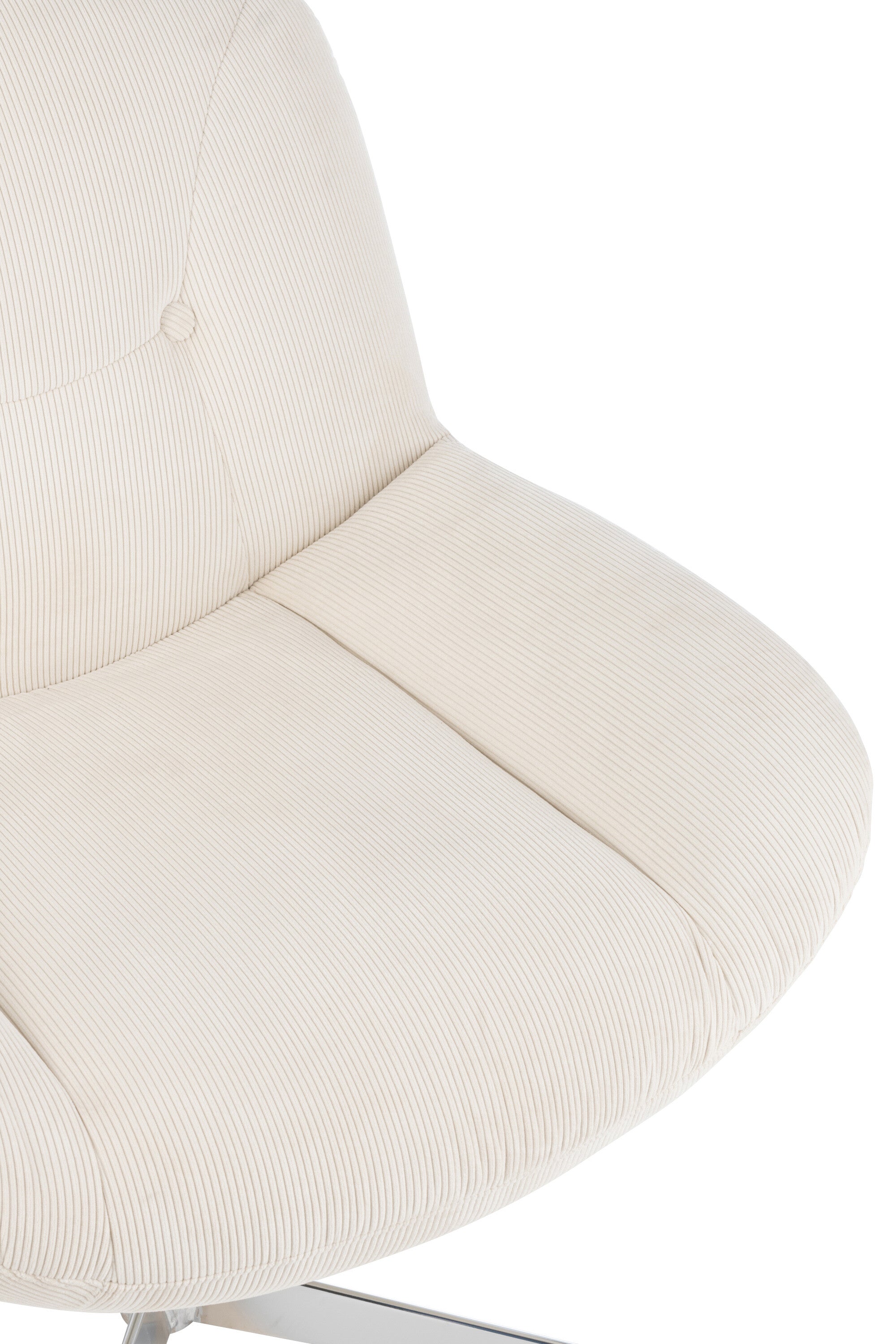 Loungestuhl Chill Metall/Textil Silber/Creme