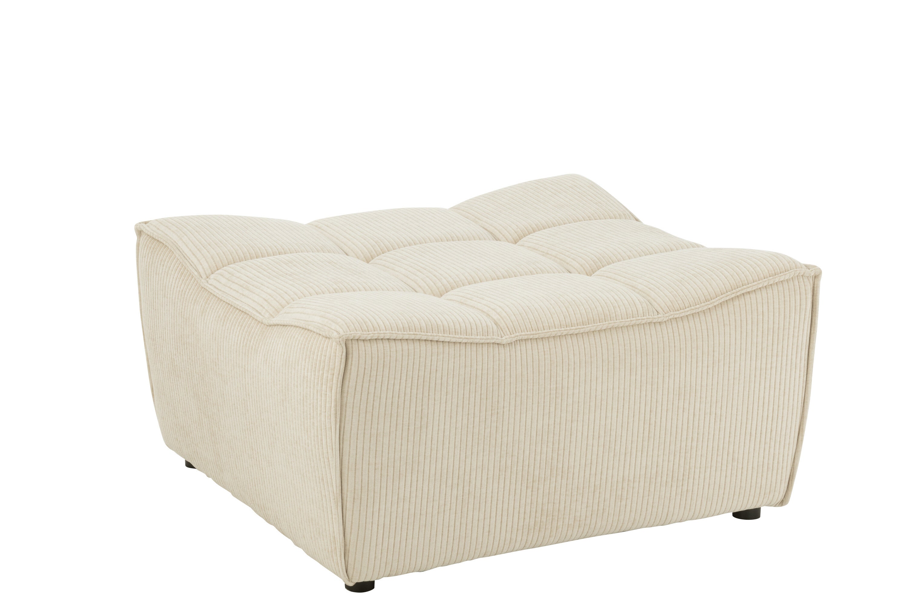 Hocker Grid Pappelholz/Schaum Beige