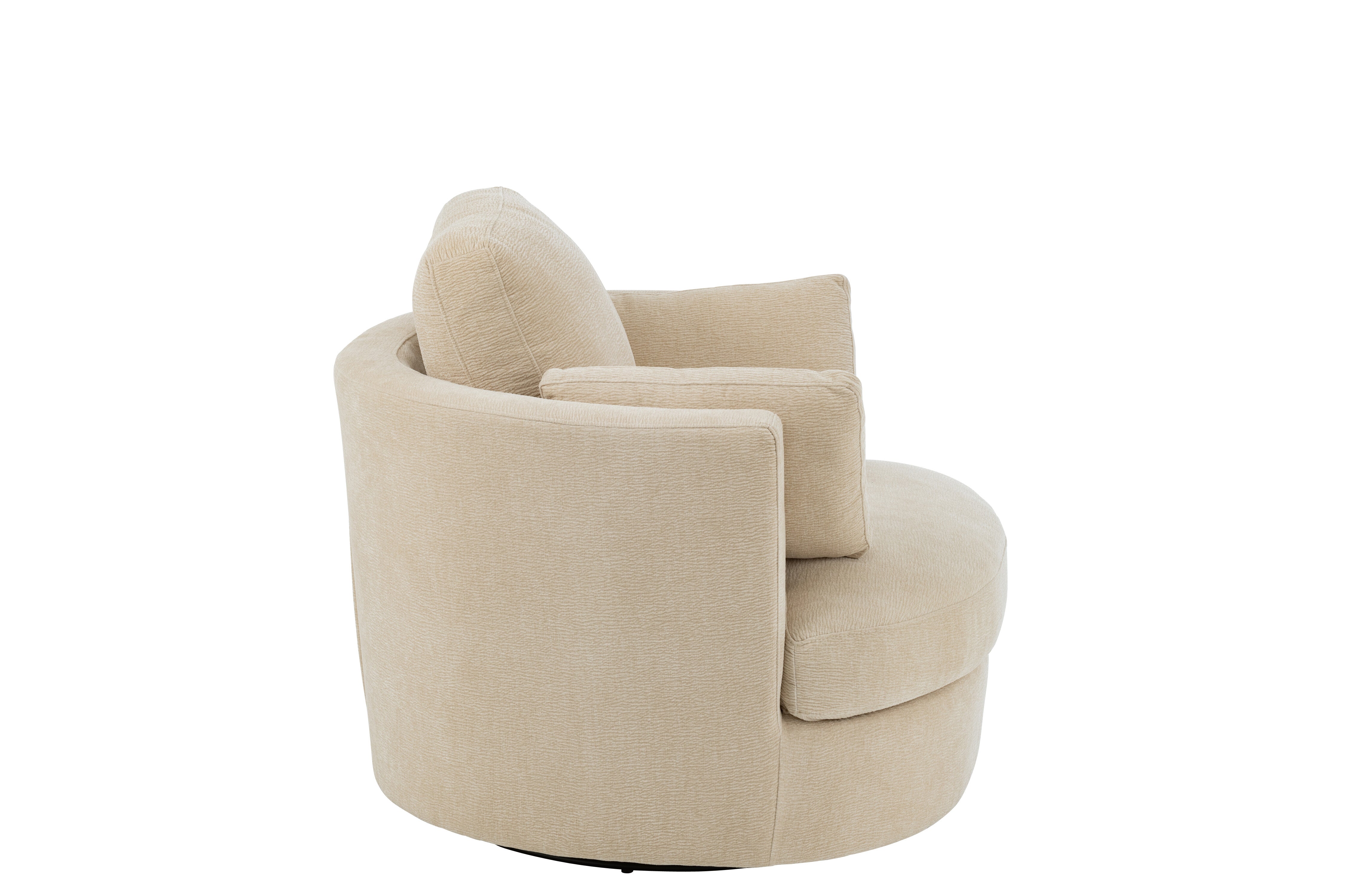 Loungesessel Swiv Pappelholz/Schaum Beige