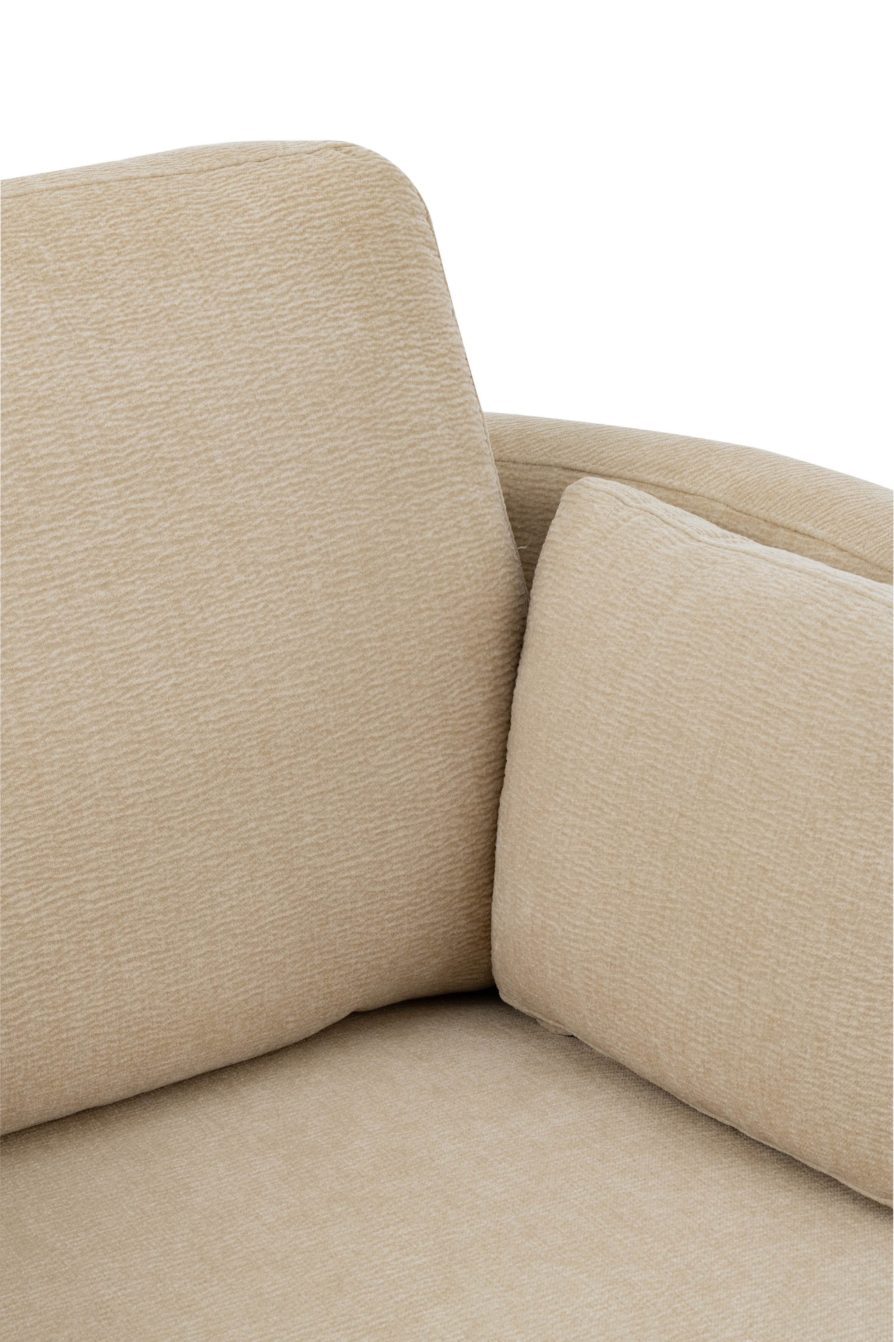 Loungesessel Swiv Pappelholz/Schaum Beige