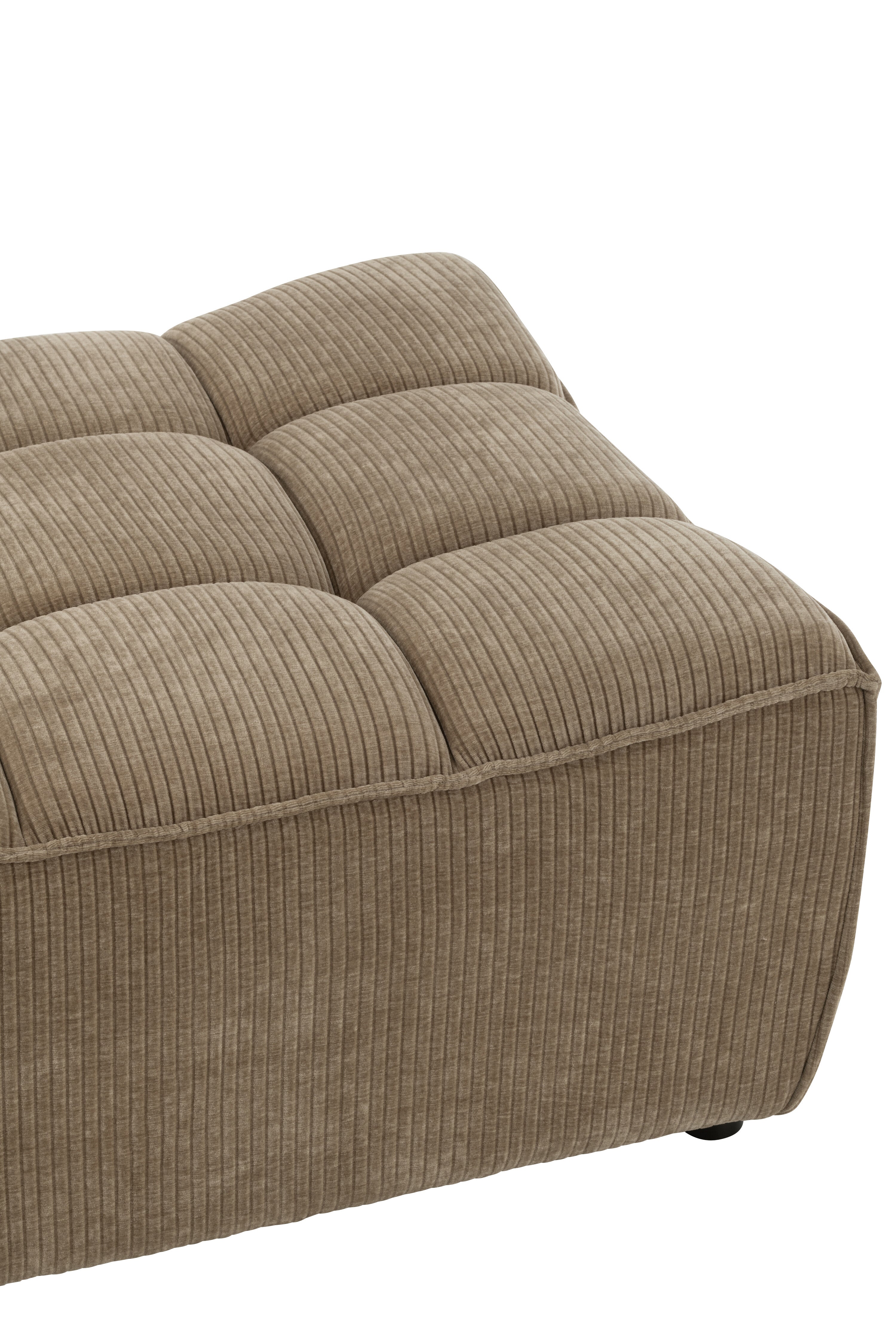 Hocker Grid Pappelholz/Schaum Dunkel Taupe