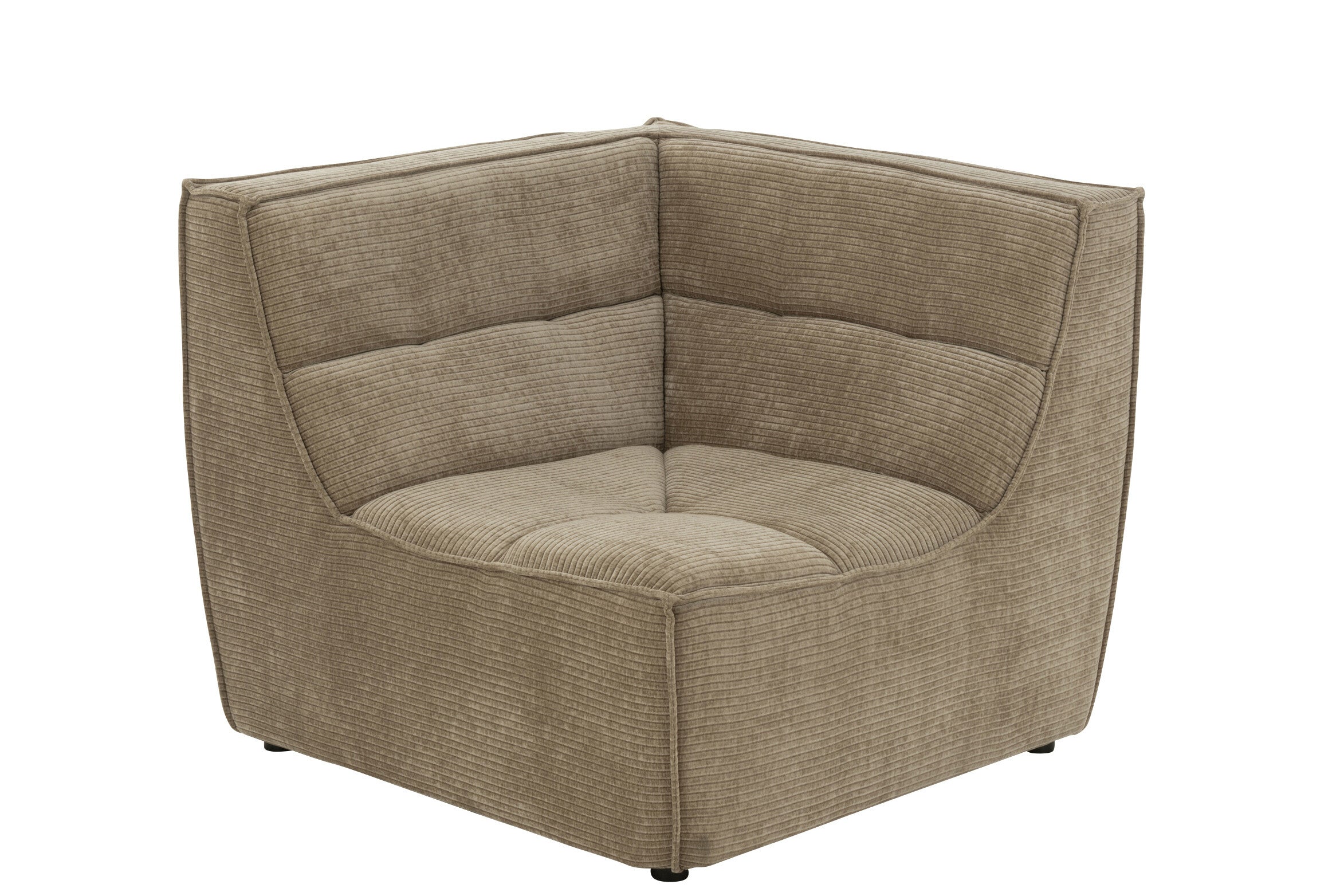 Sofa Ecke Grid Pappelholz/Schaum Dunkel Taupe