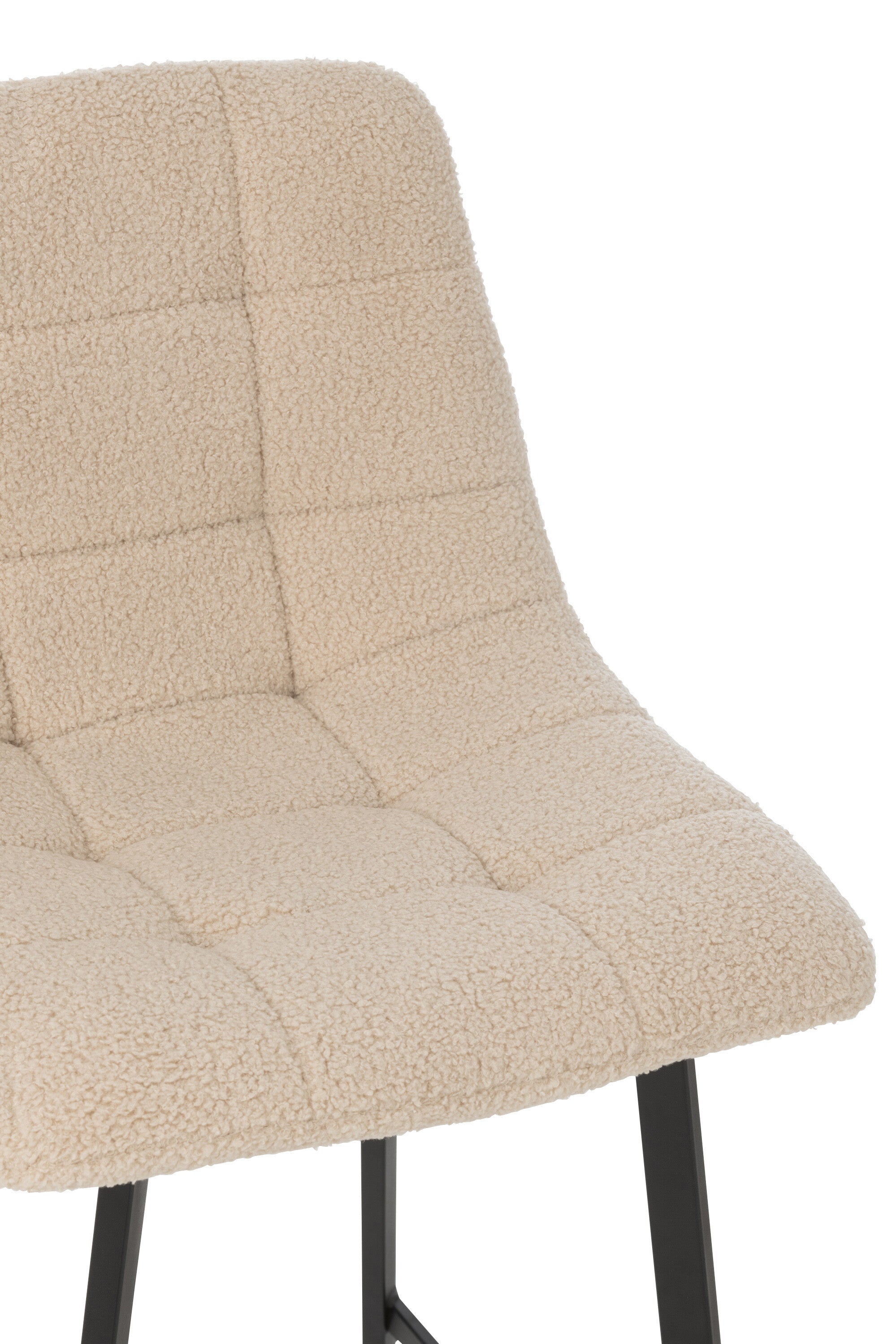 Barstuhl Kent 2er SetMetall/Polyester Creme