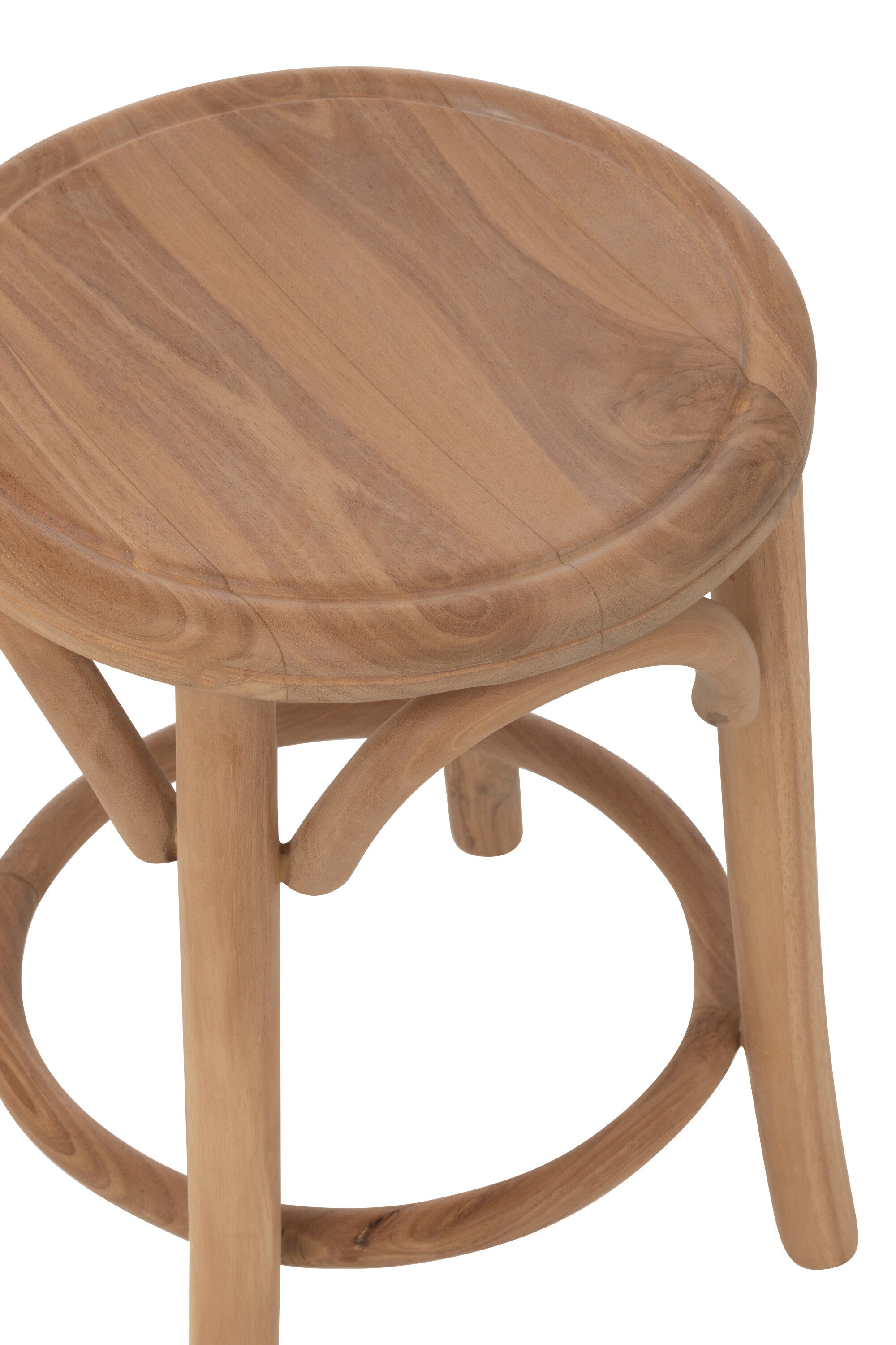 Hocker Ali 2er Set Teakholz Natur