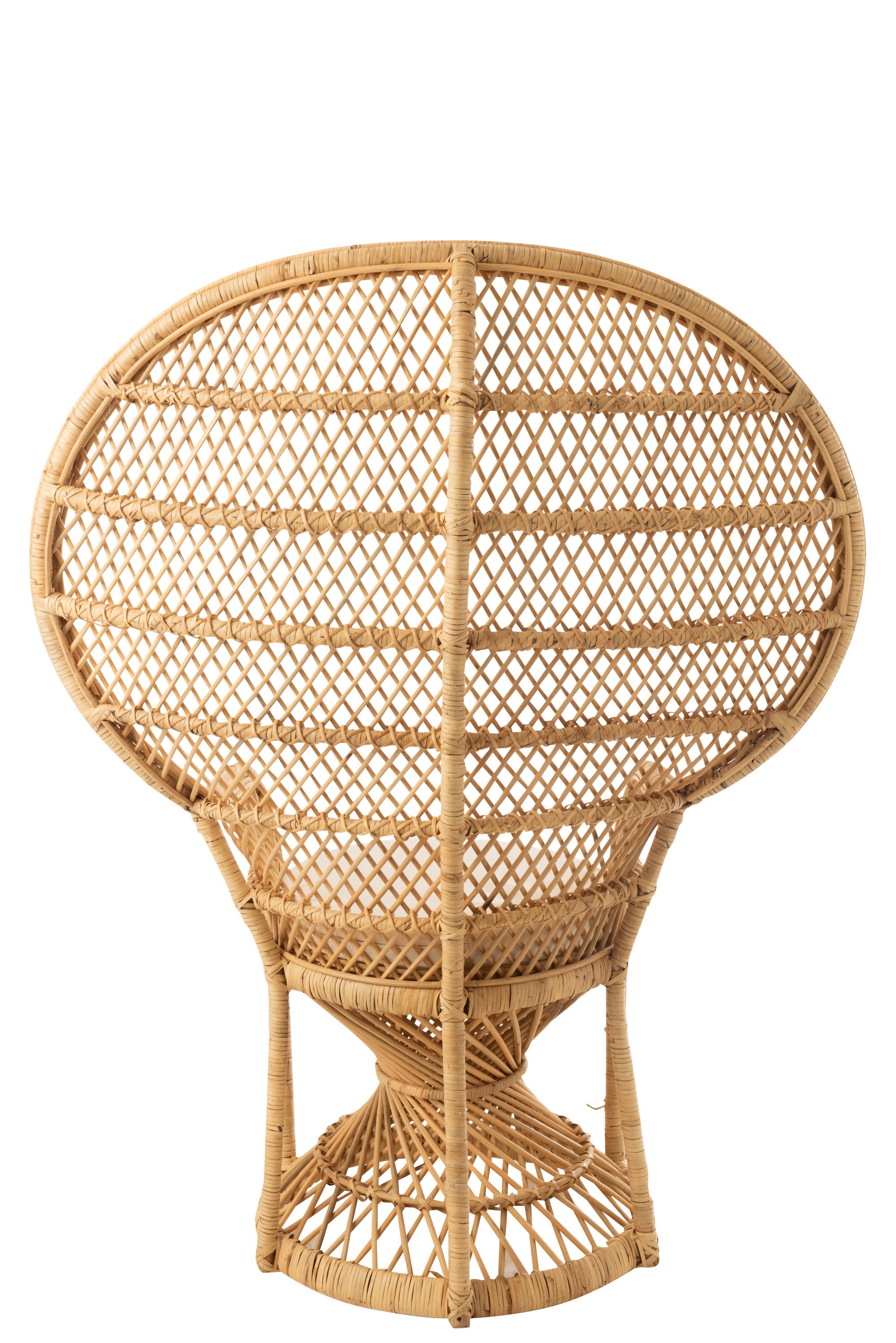 Pfauensessel aus Schilf, Rattan und Bambus, (58,5x101,5 x134cm)