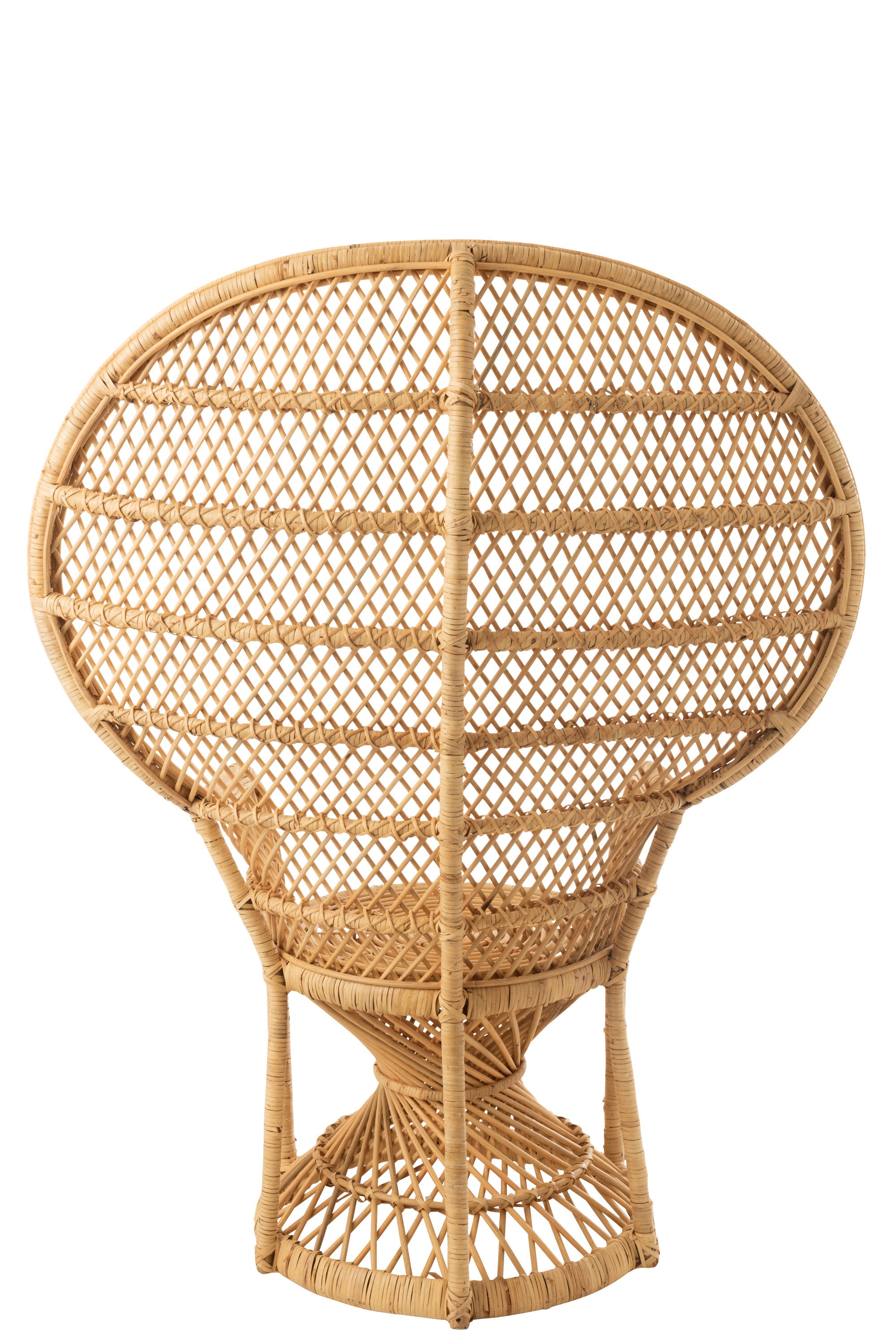 Pfauensessel aus Schilf, Rattan und Bambus, (58,5x101,5 x134cm)