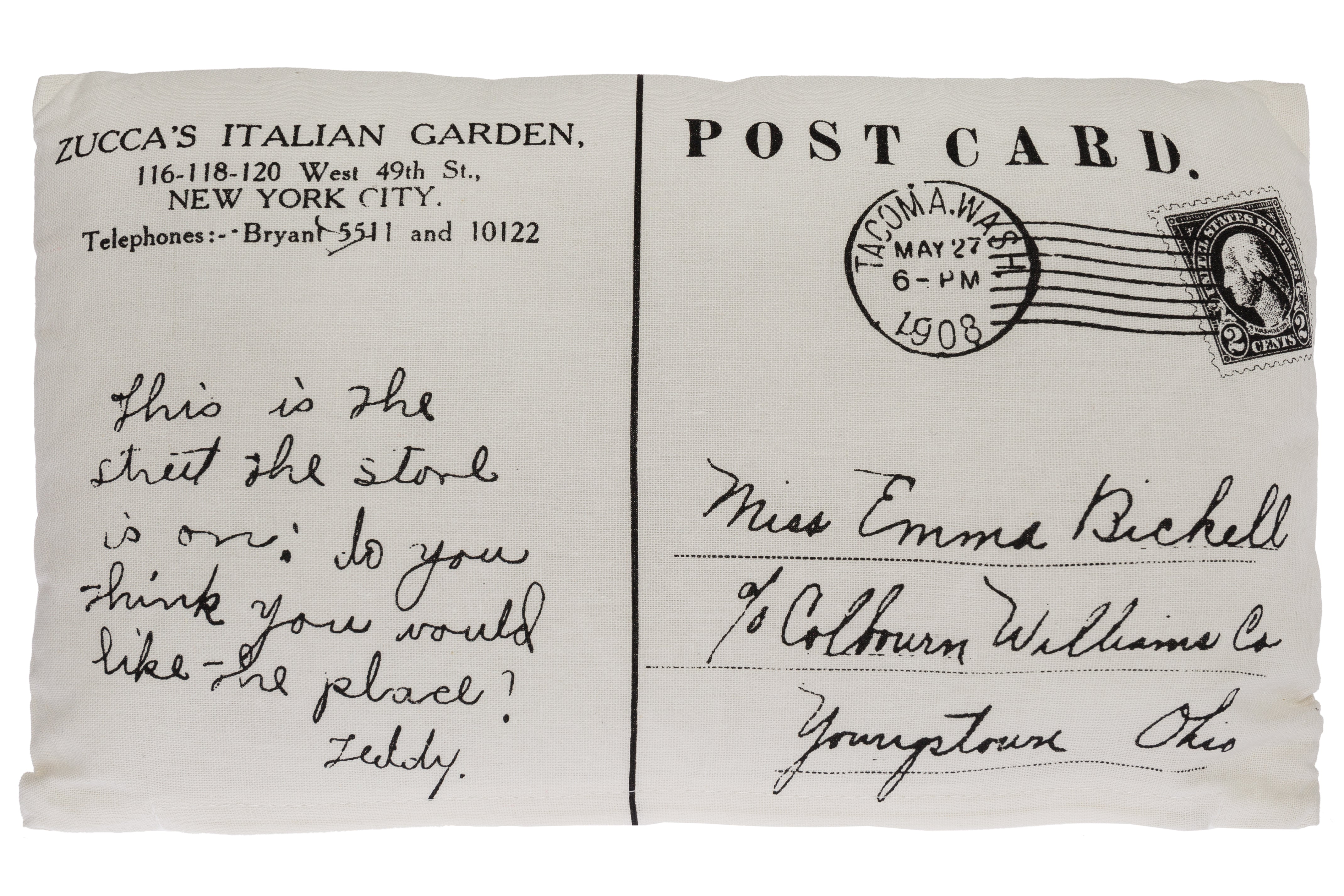 Kissen Postkarte "Postcard Italian Garden"