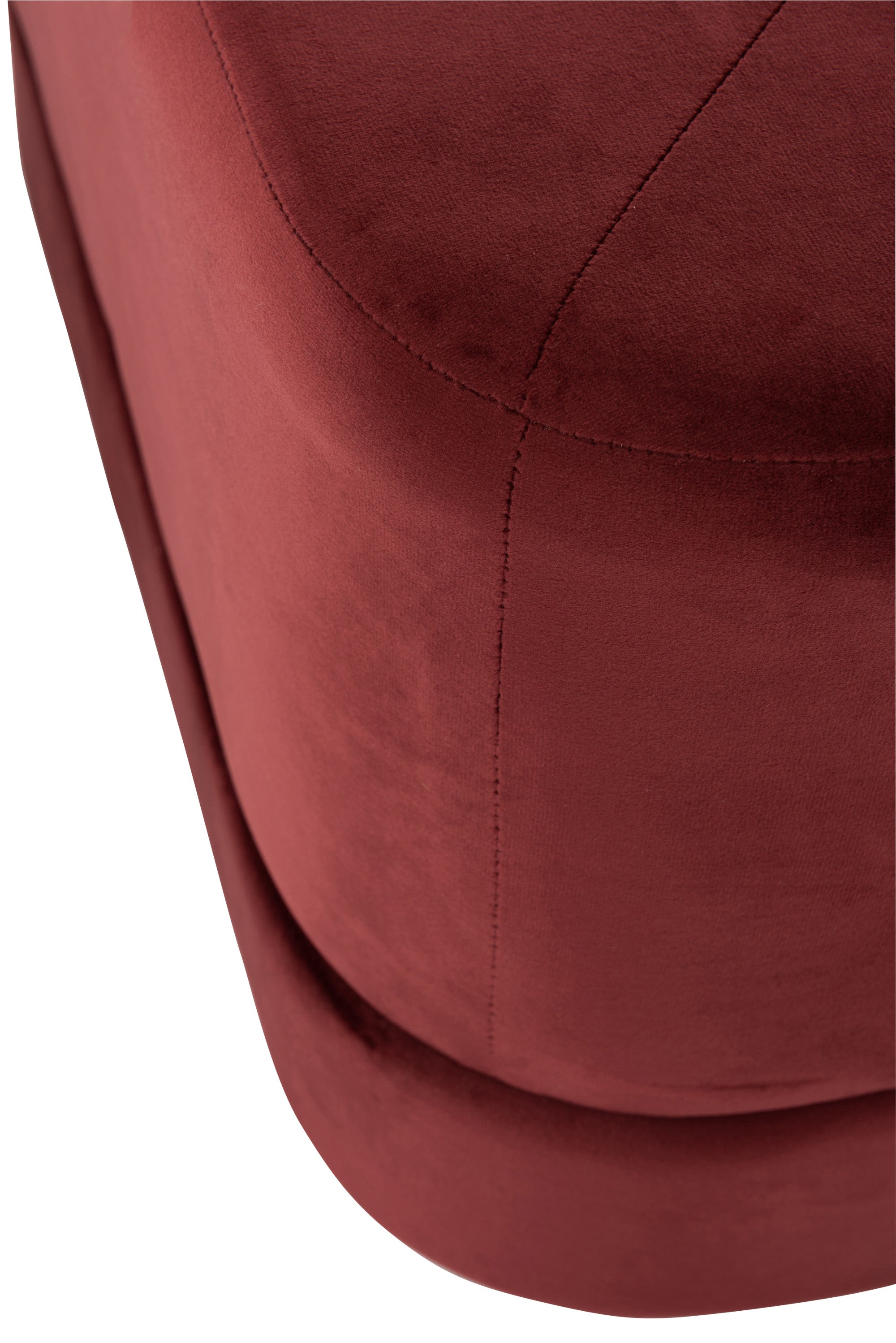 POUF VIERECKIG VELOURS ROT (65x65x35cm)