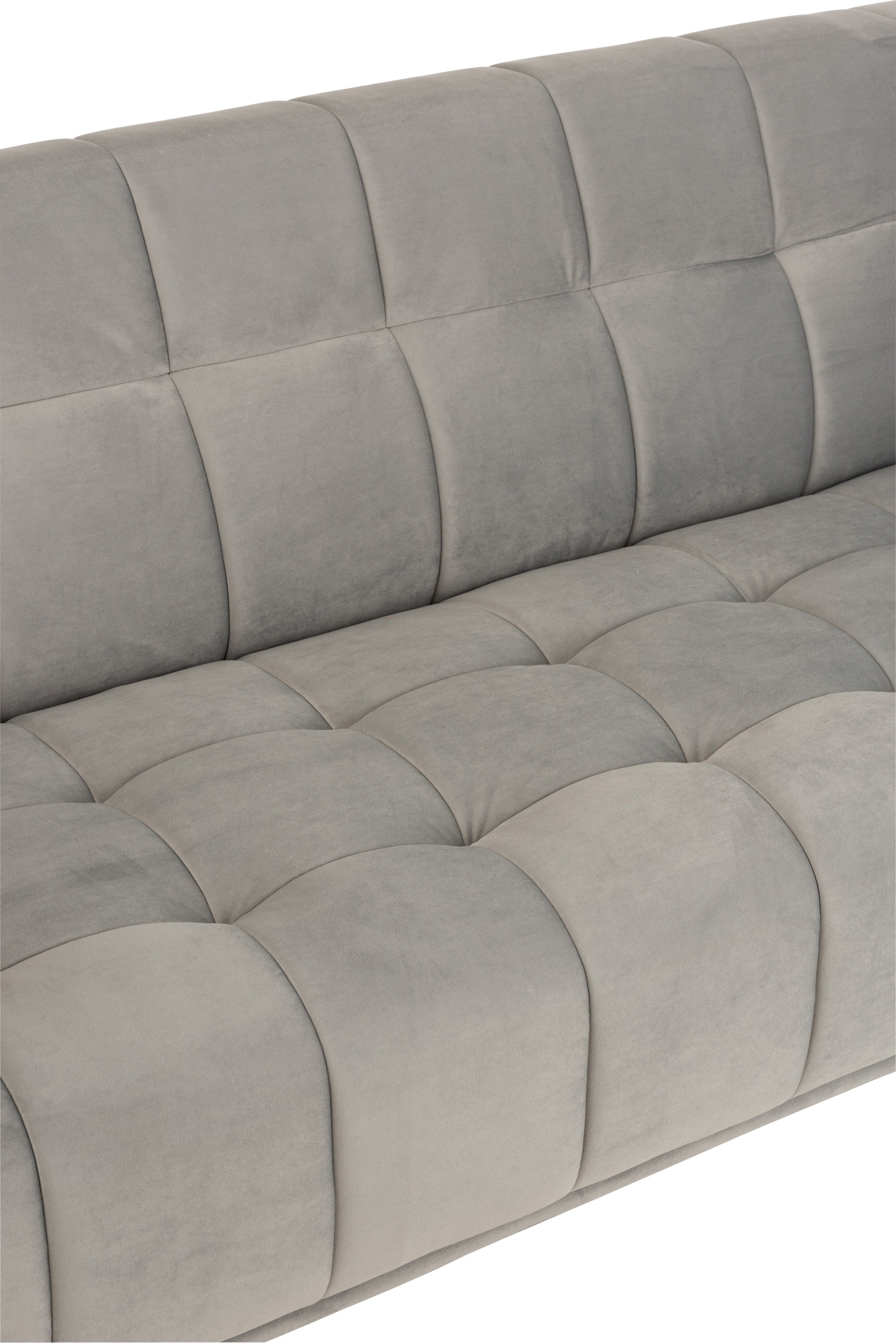 SOFAS 3-SITZER TEXIL/HOLZ/METALL HELL GRAU (207x82x78cm)