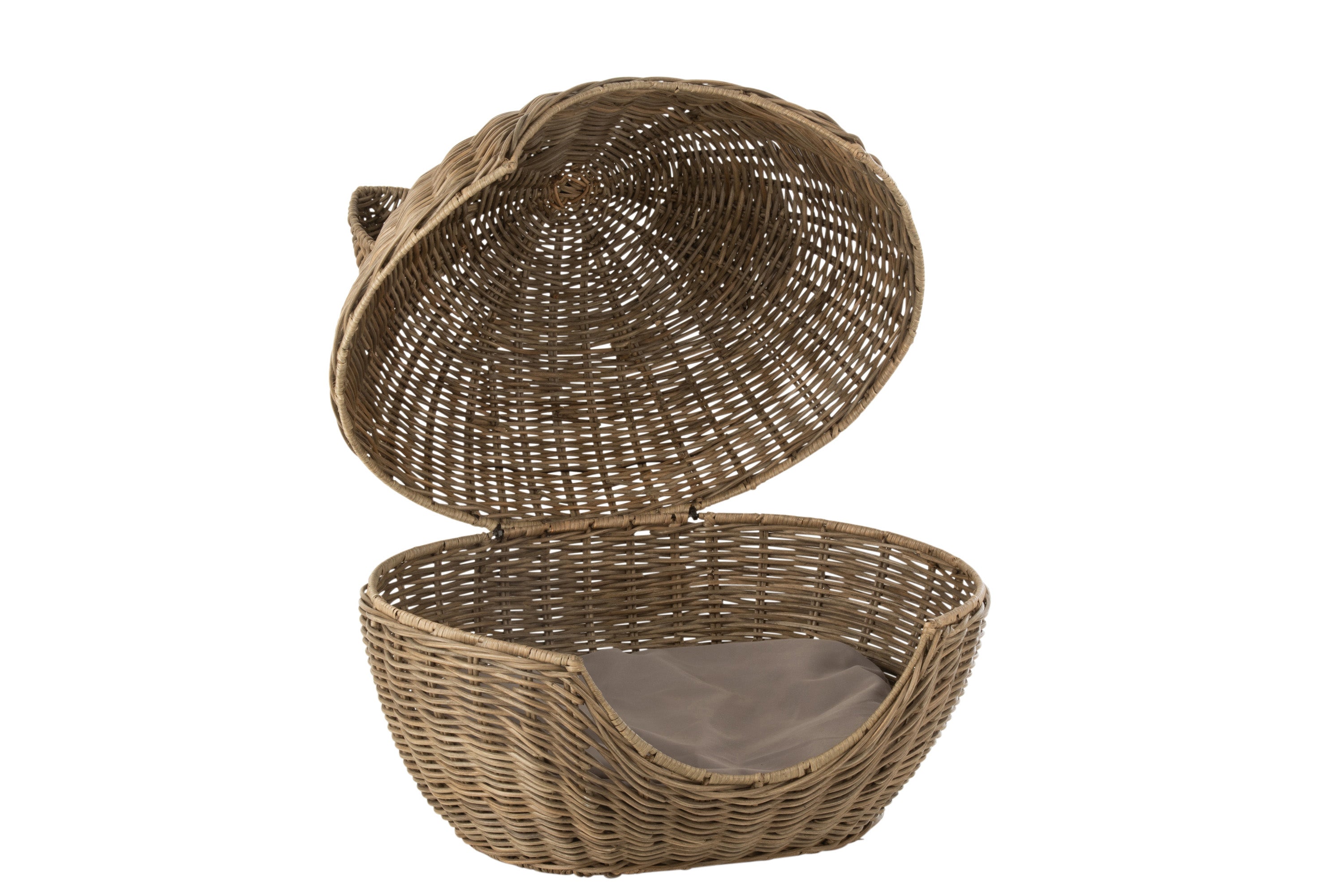 KATZENKORB+KISSEN RATTAN NATUR (60x48x54cm)