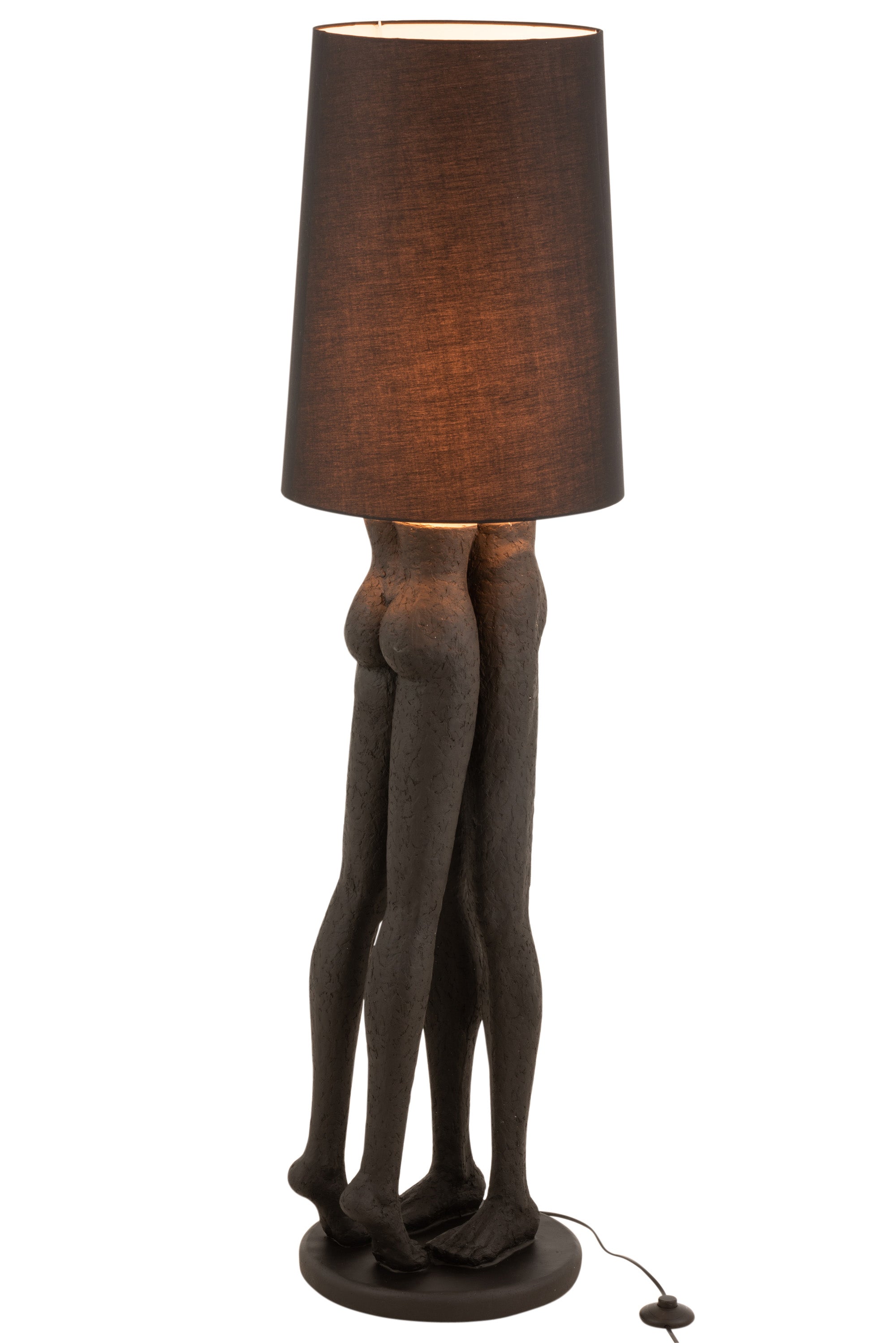 LAMPE PAAR POLYRESIN SCHWARZ L (36x36x155,5cm)