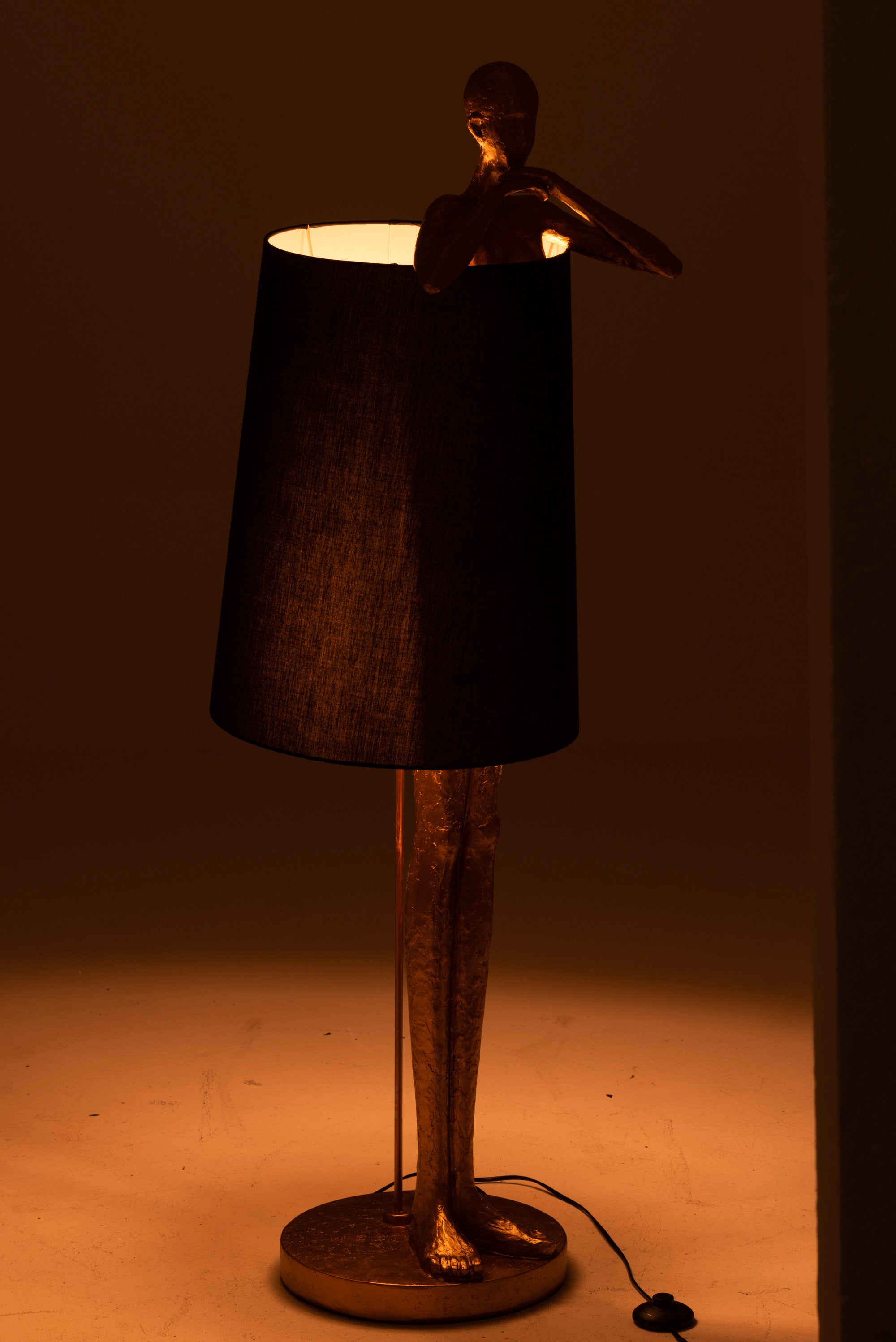 LAMPE MANN POLY GOLD (45x43x140cm)