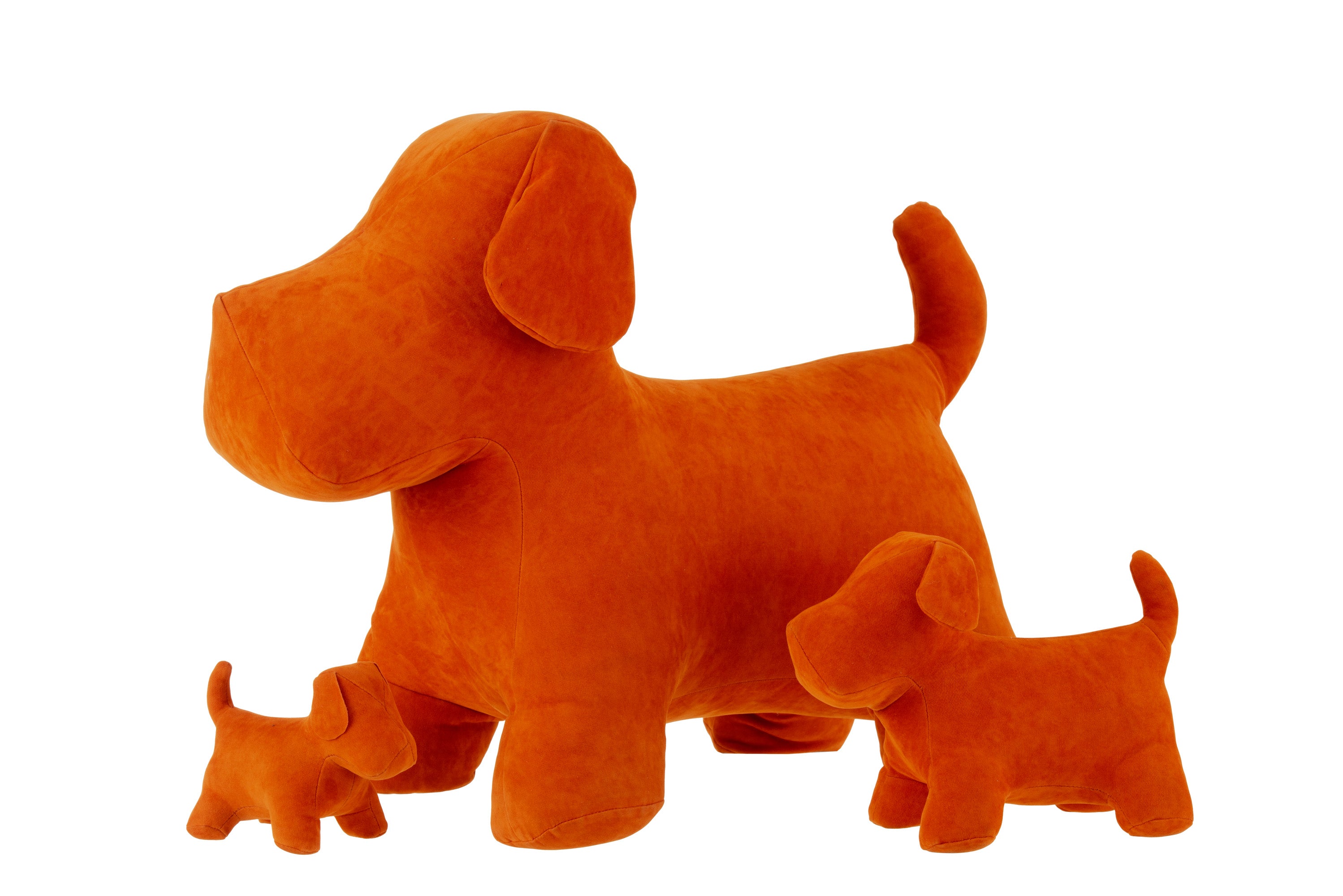 HUND DEKO MATT VELOURS ORANGE GRÖSSE L (60,5x29,5x44,5cm)