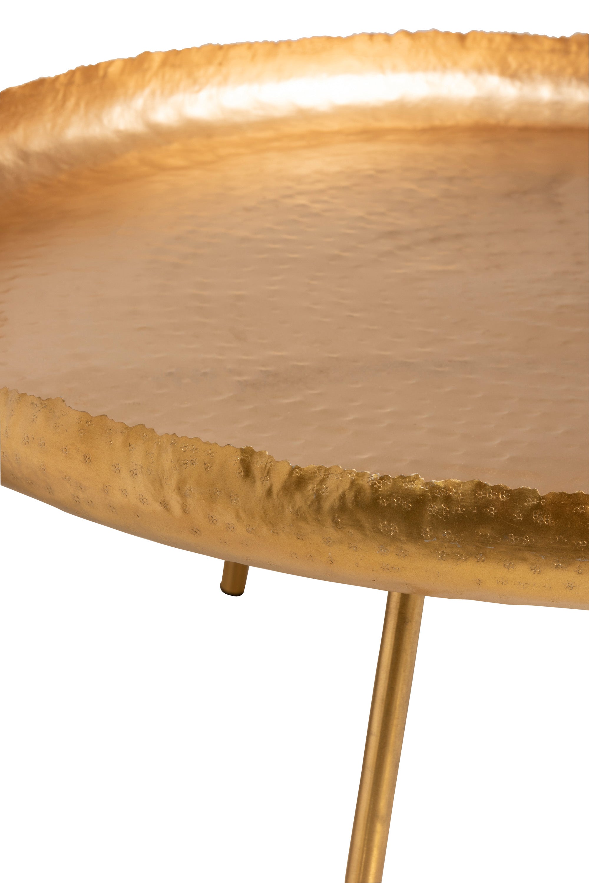 COUCHTISCH RUND METALL GOLD (85x85x35cm)