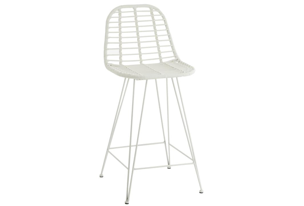 BARHOCKER LEONIE OUTDOORS METALL/PLASTIK WEISS