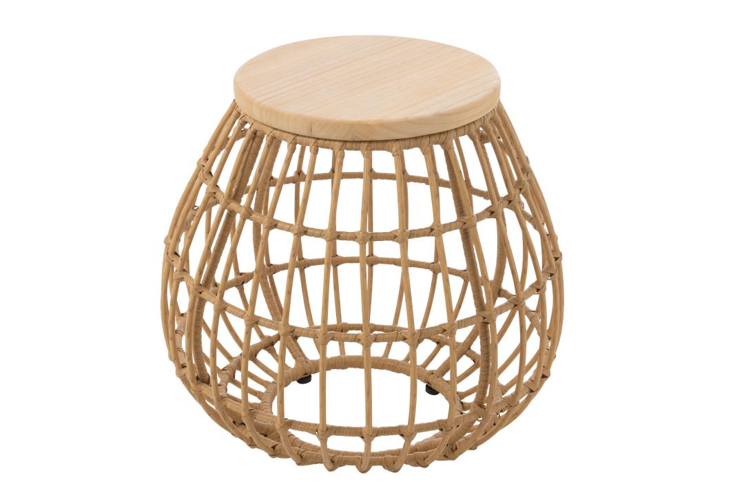 BEISTELLTISCH/HOCKER BASKET NATUR