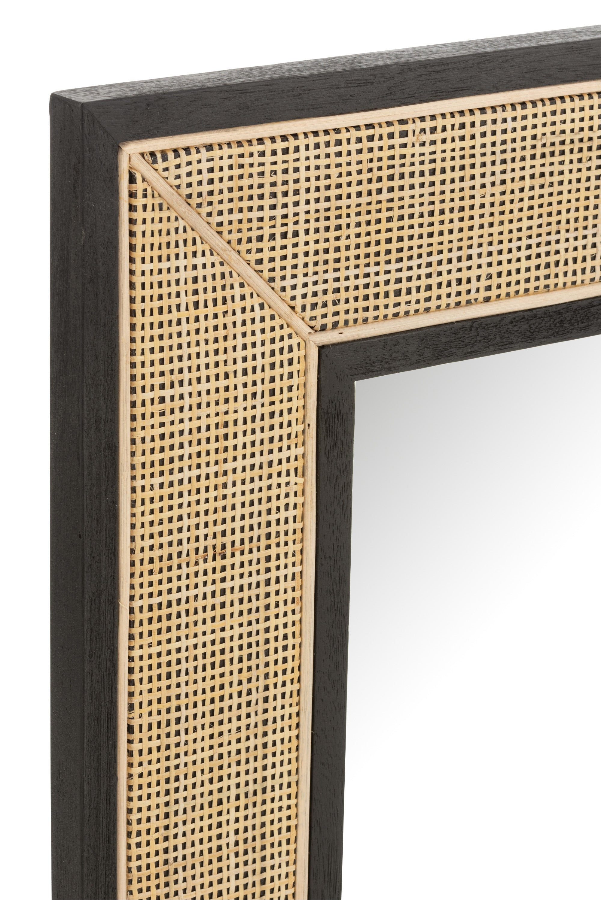 SPIEGEL MOLLY EXOTISCHES HOLZ/SCHWARZ RATTAN SMALL