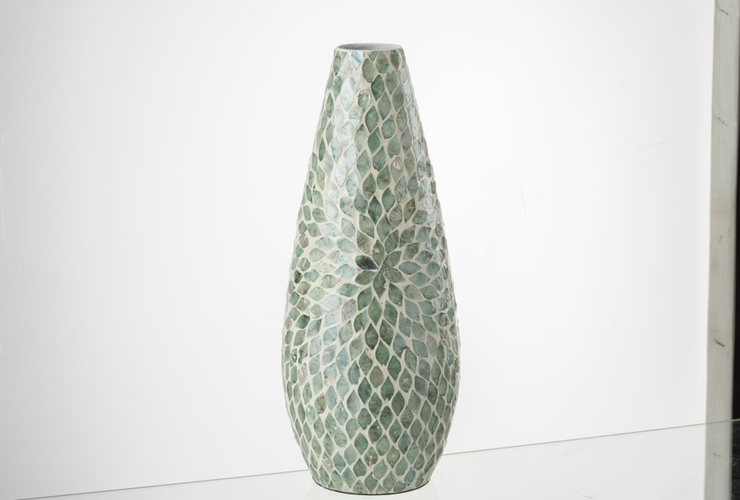 VASE BETA PERLE HELL BLAU