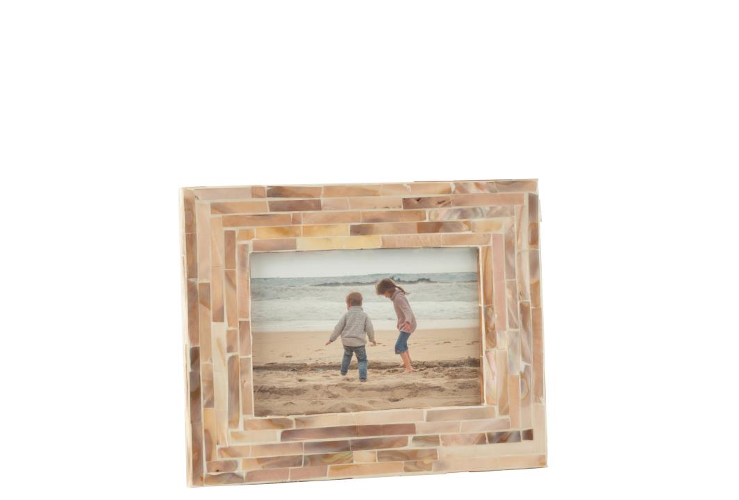 FOTORAHMEN NUYE MUSCHELN/MDF BEIGE 10x15CM