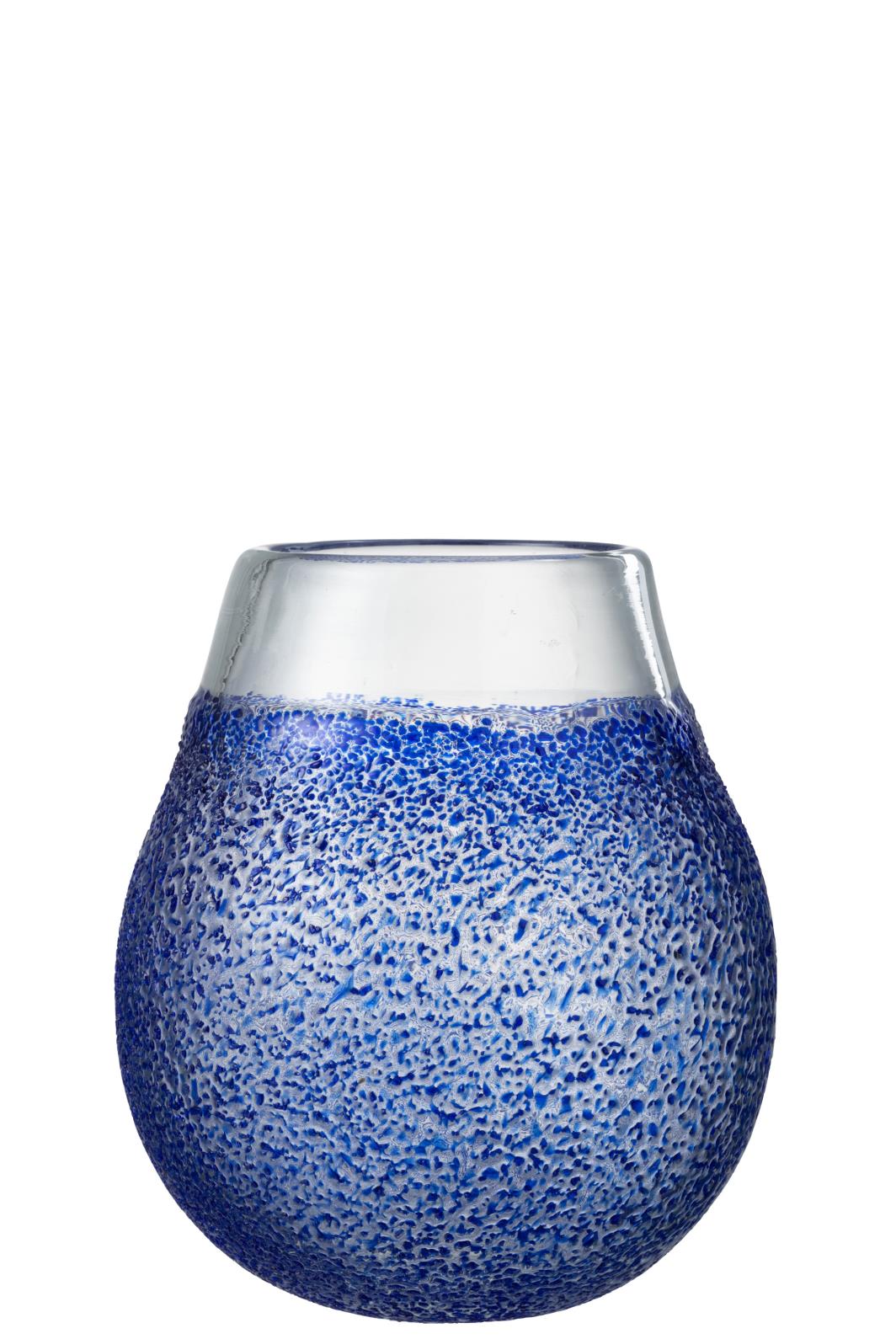 WINDLICHT SANTORINI GLAS BLAU