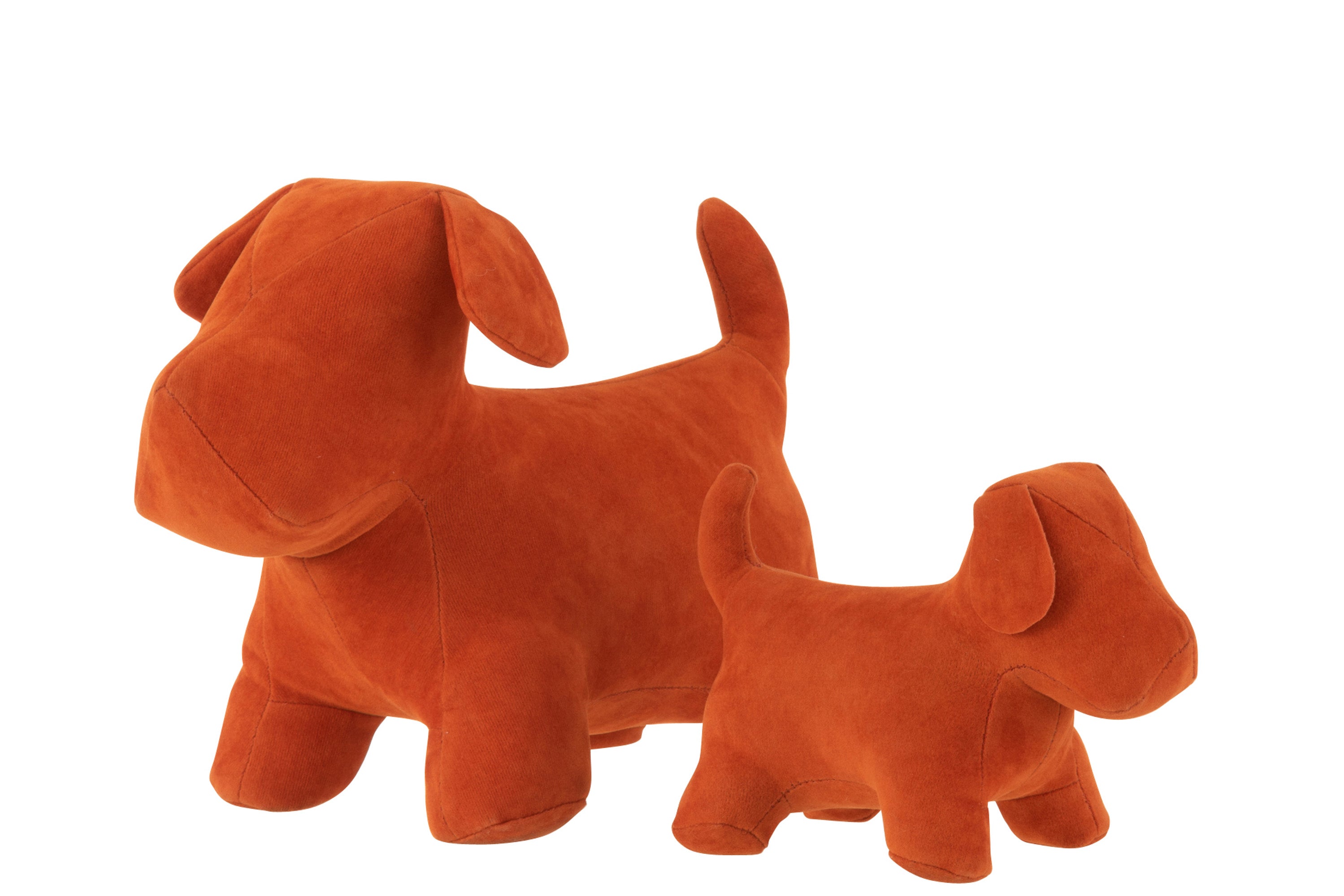 HUND DEKO MATT VELOURS ORANGE GRÖSSE L (60,5x29,5x44,5cm)