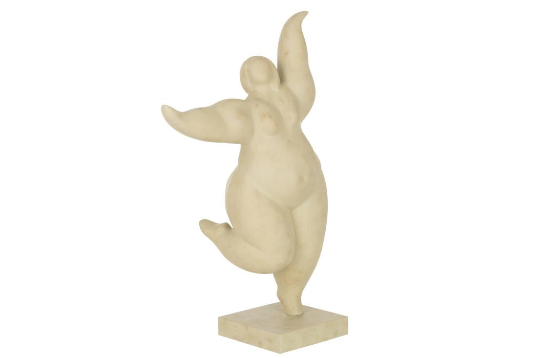 FIGUR DELPHINE POLYRESIN BEIGE