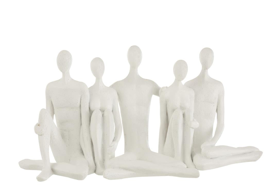 FIGUR 5 TEILE POLYRESIN WEISS