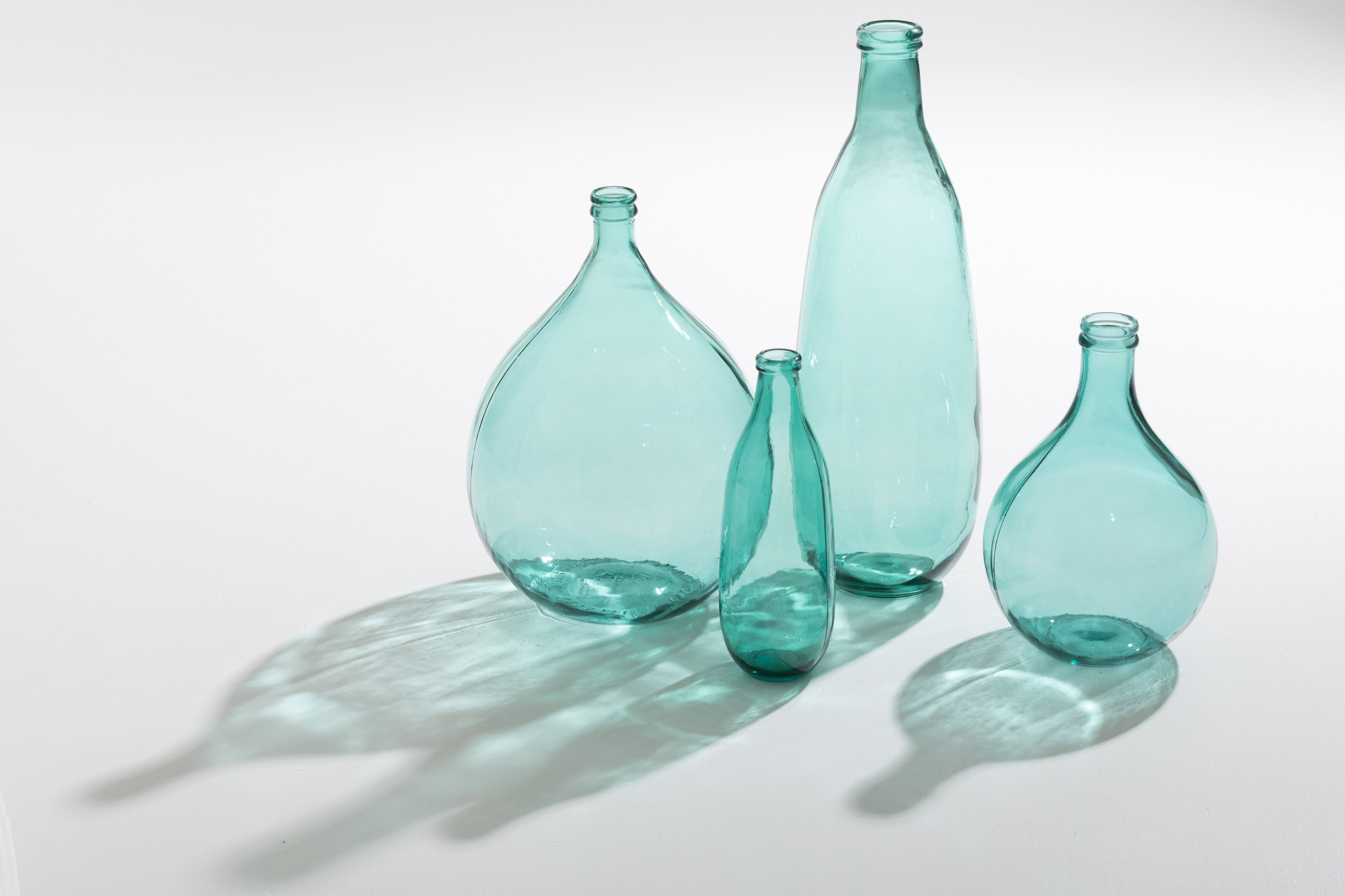 VASE FLASCHE GLAS AQUA LARGE