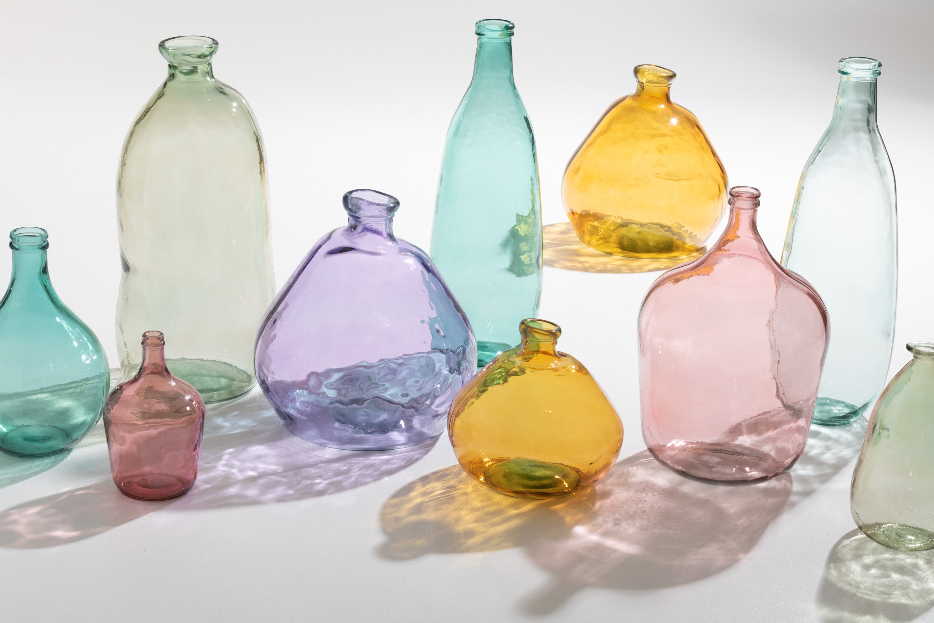 VASE FLASCHE GLAS AQUA LARGE