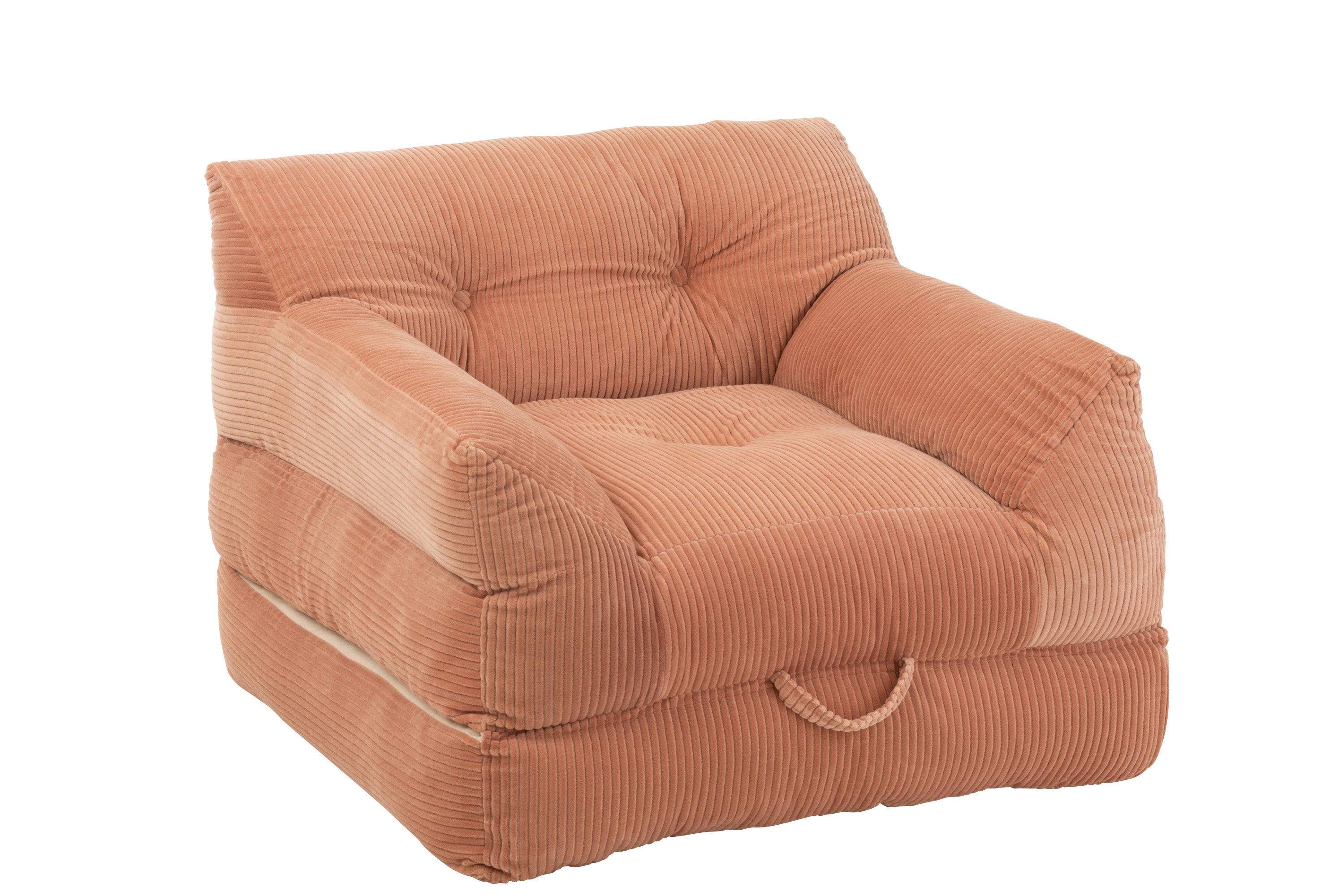 SESSEL 1 PERSON VELOURS BAUMWOLLE ROSA