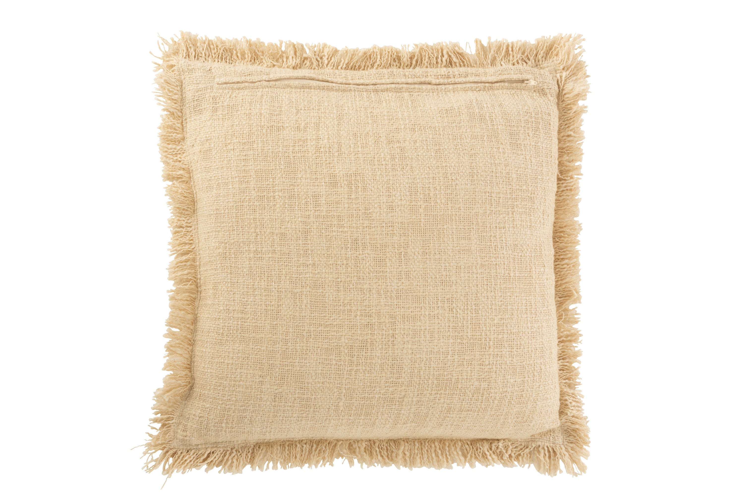 KISSEN FRANSEN BAUMWOLLE VELOURS BEIGE