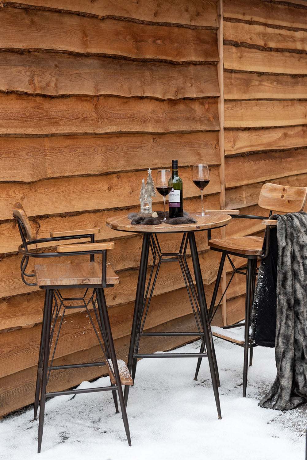 BARTISCH BISTRO METALL/HOLZ NATUR/SCHWARZ