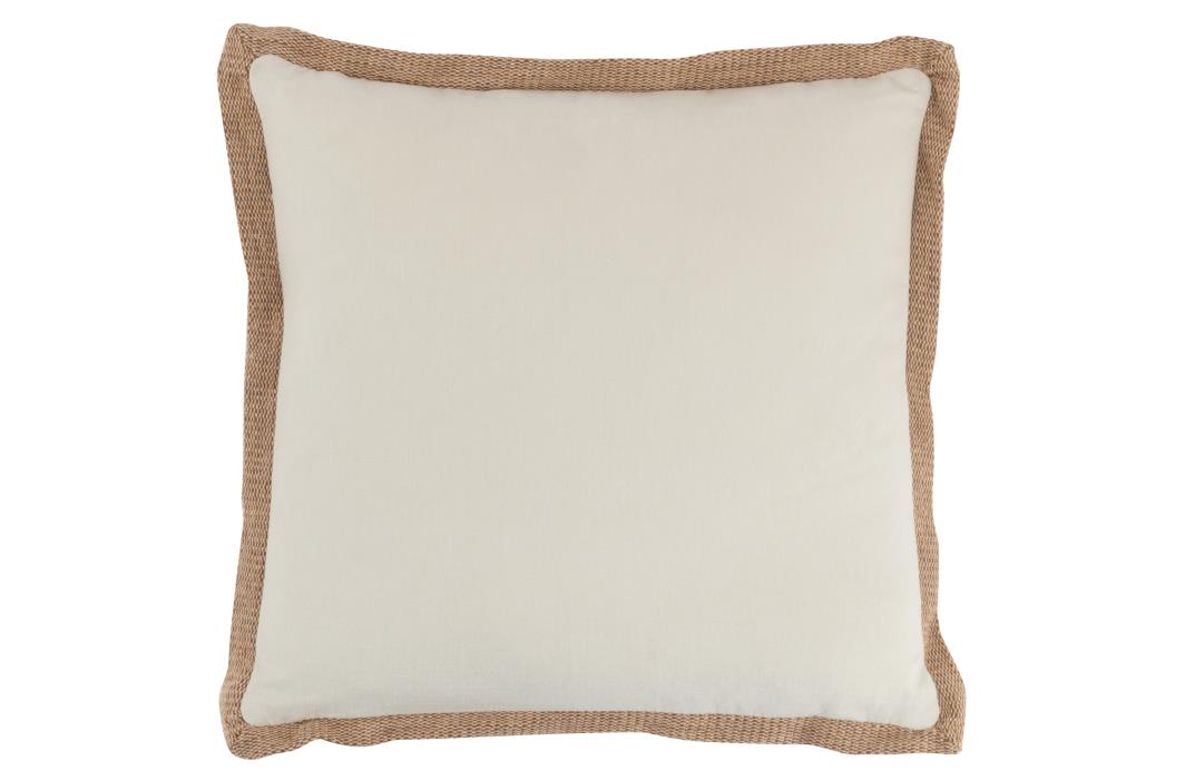 KISSEN RAND GEWOBEN VIERECKIG POLYESTER BEIGE