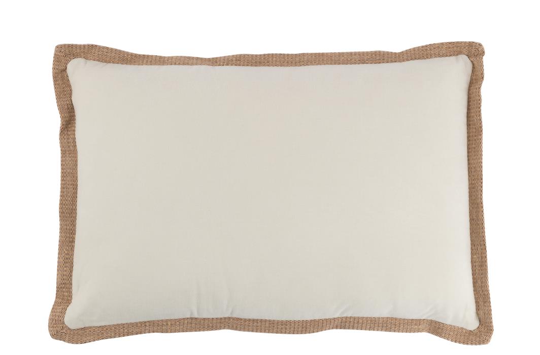 KISSEN RAND GEWOBEN RECHTECKIG POLYESTER BEIGE