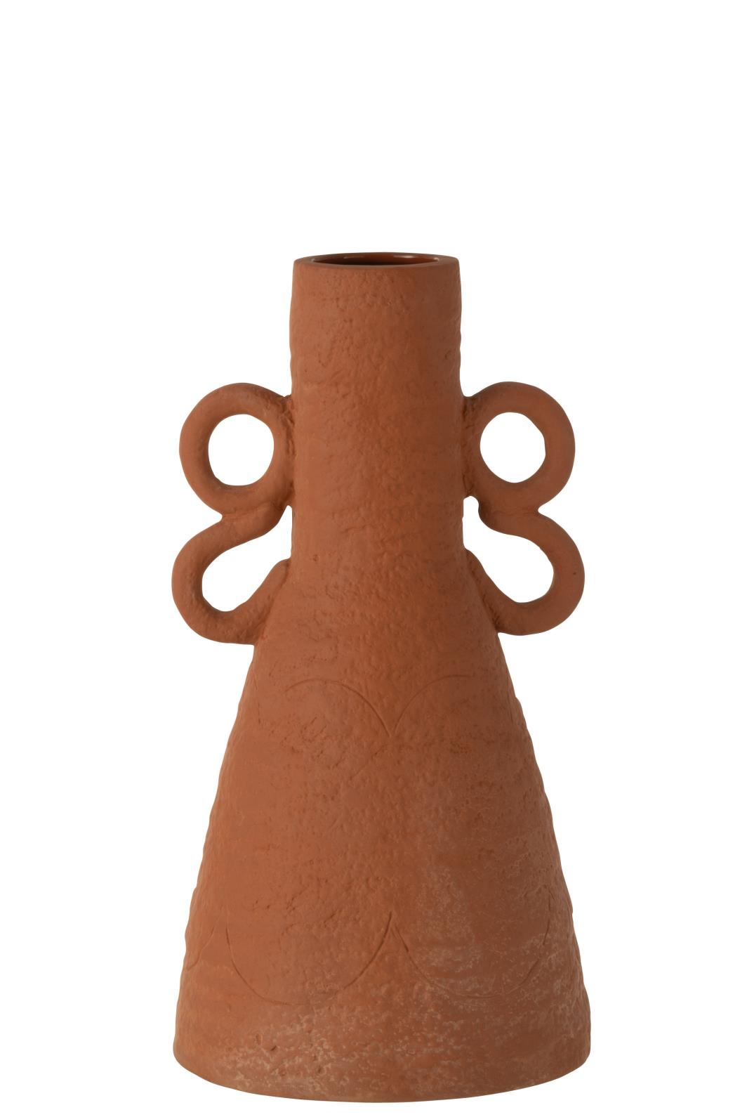 VASE DESIGN HANDGRIFF TERRACOTTA ORANGE