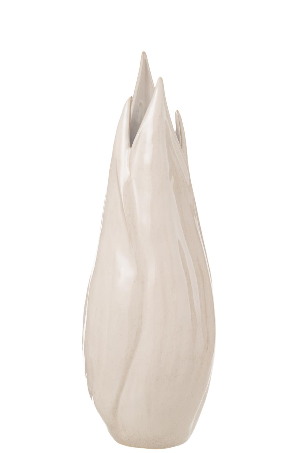 VASE IBIZA GLÄNZEND KERAMIK BEIGE LARGE