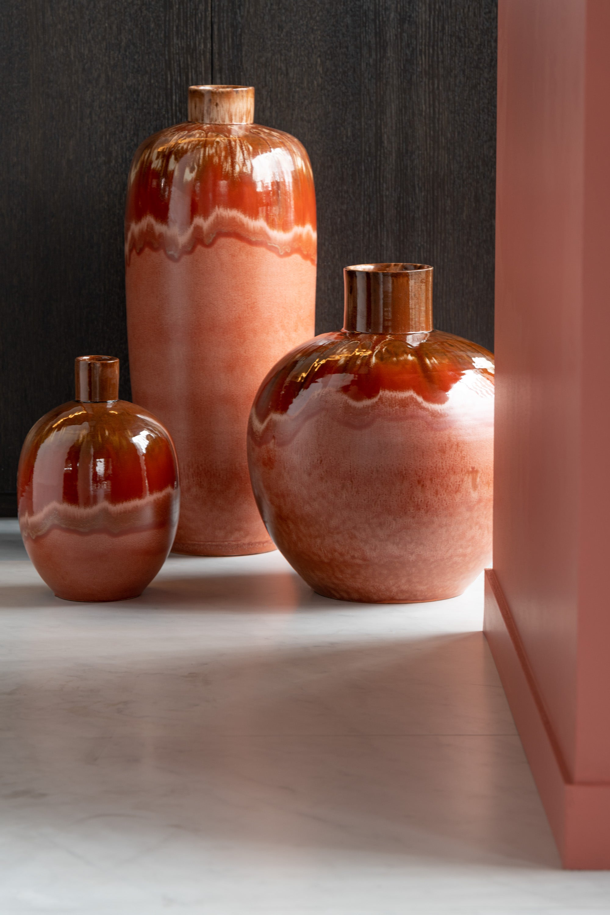 VASE ALINE RUND KERAMIK ROT SMALL