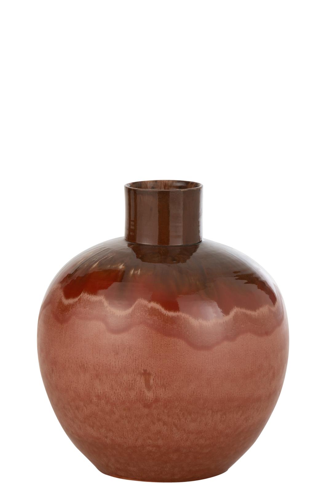 VASE ALINE RUND KERAMIK ROT LARGE