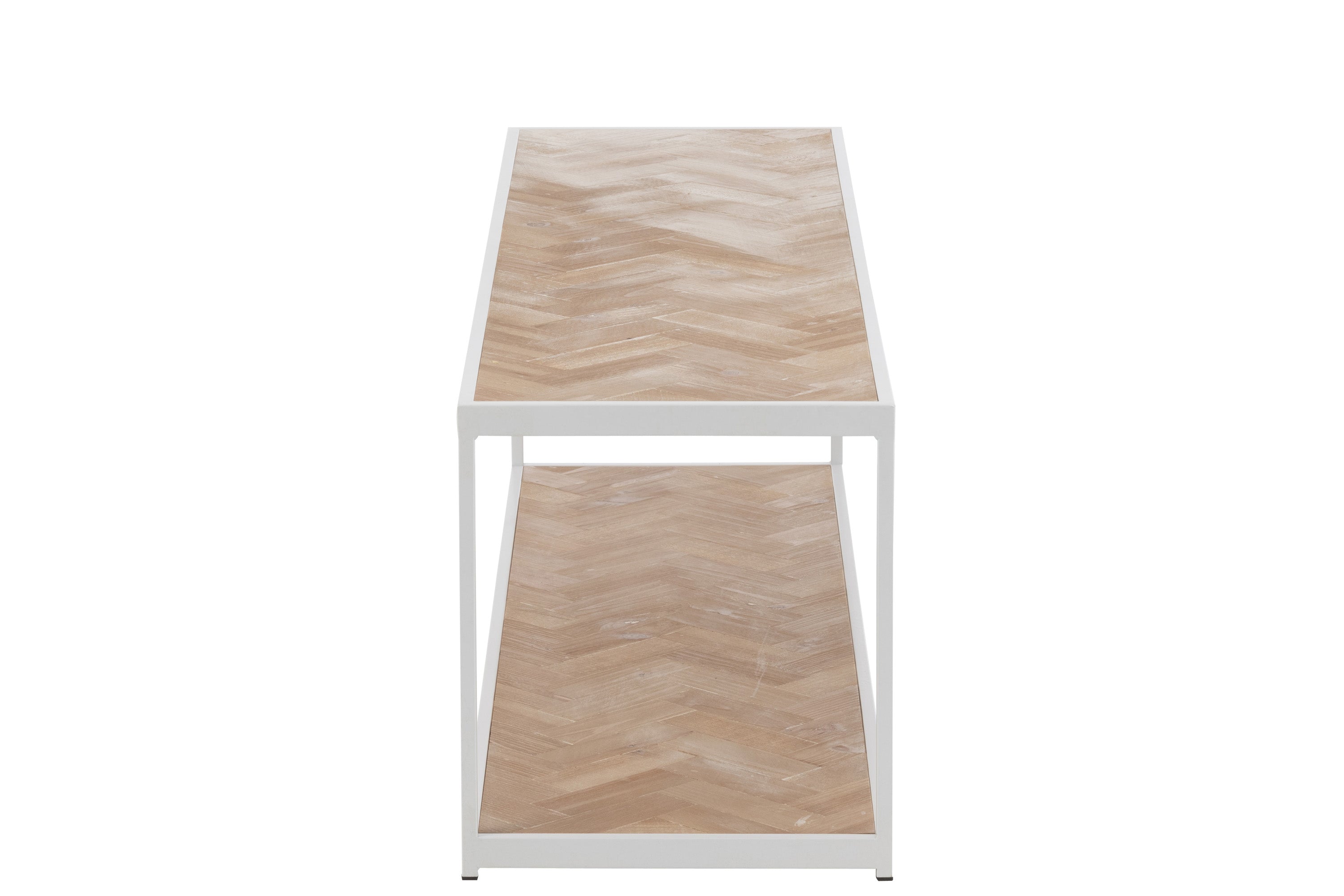 COUCHTISCH ZIGZAG HOLZ/METALL NATUR/WEISS