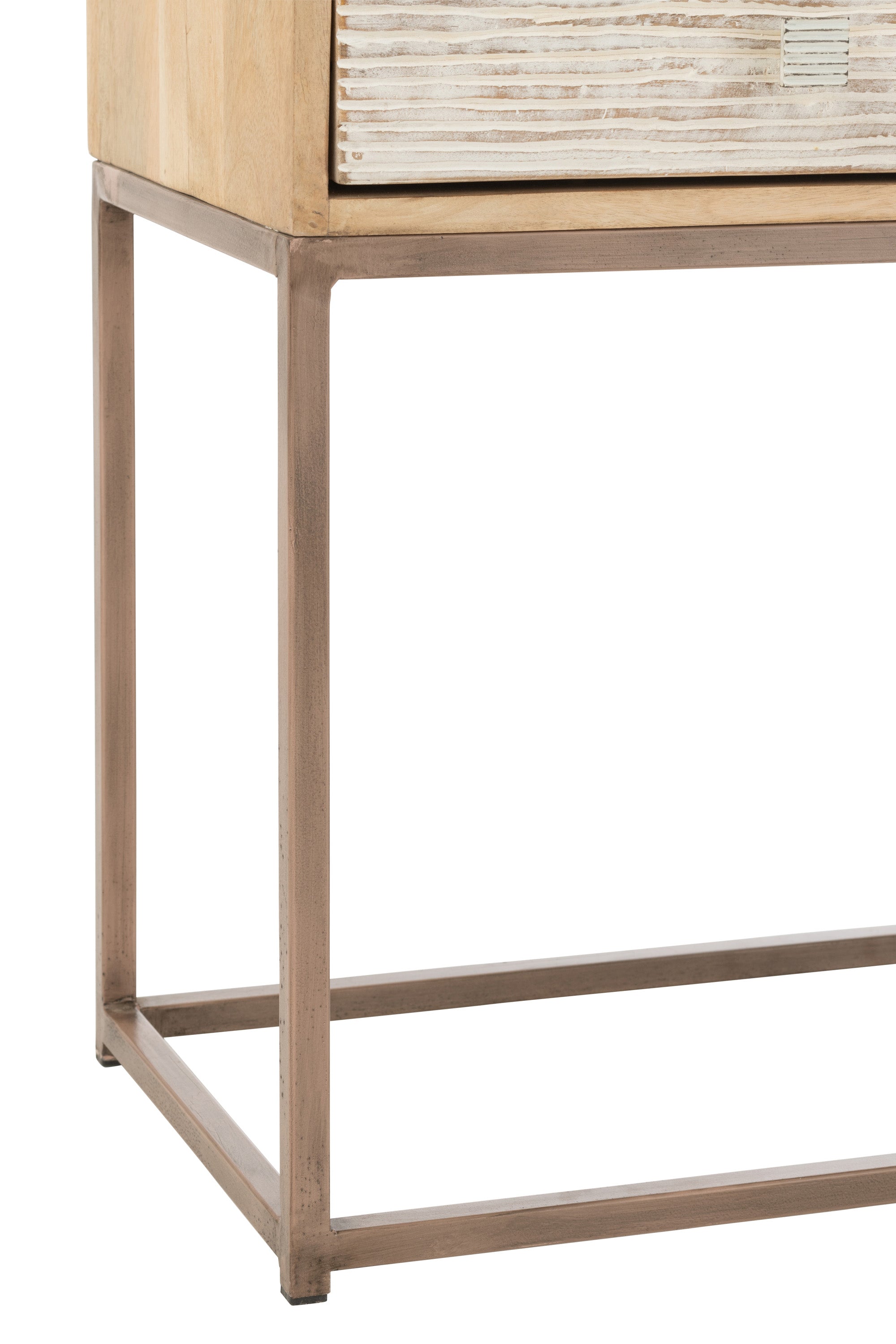 HIGHBOARD DER SERIE MUSTER MANGOHOLZ/EISEN BEIGE