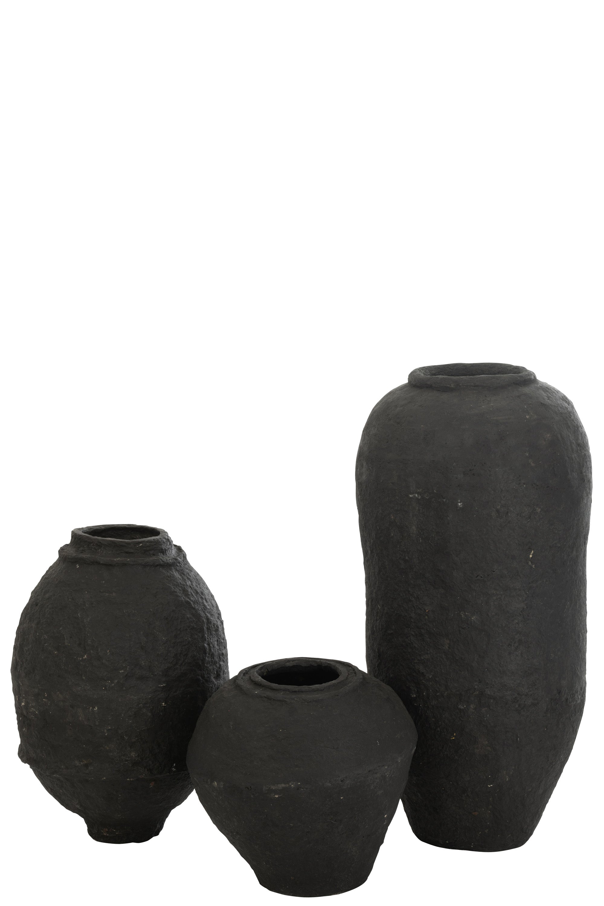 VASE PAPPMACHE SCHWARZ LARGE