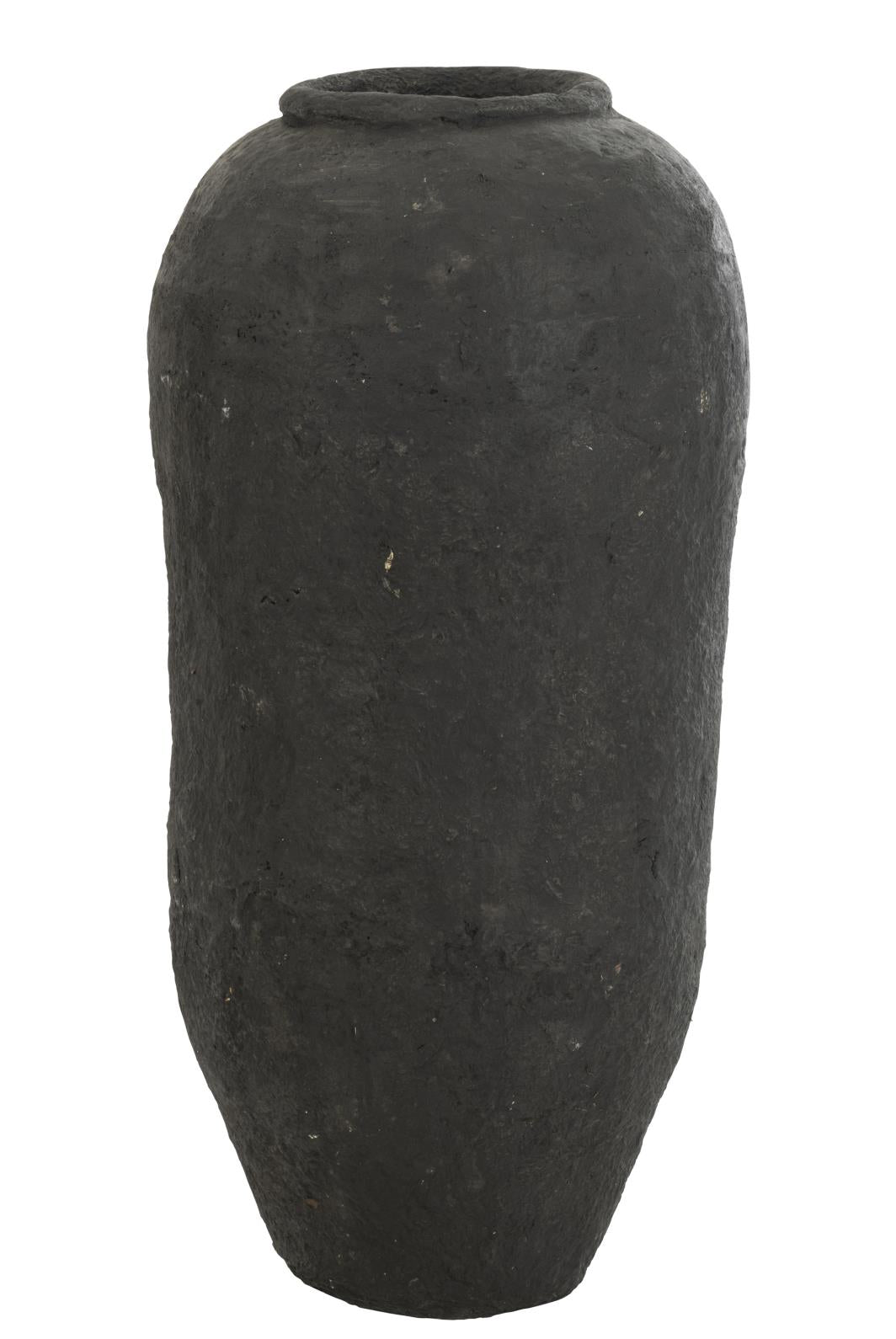 VASE PAPPMACHE SCHWARZ LARGE