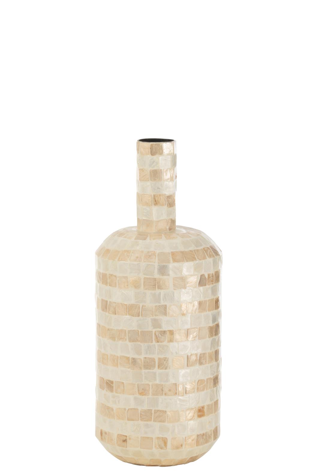 VASE FLASCHE MUSCHELN/PAPIER