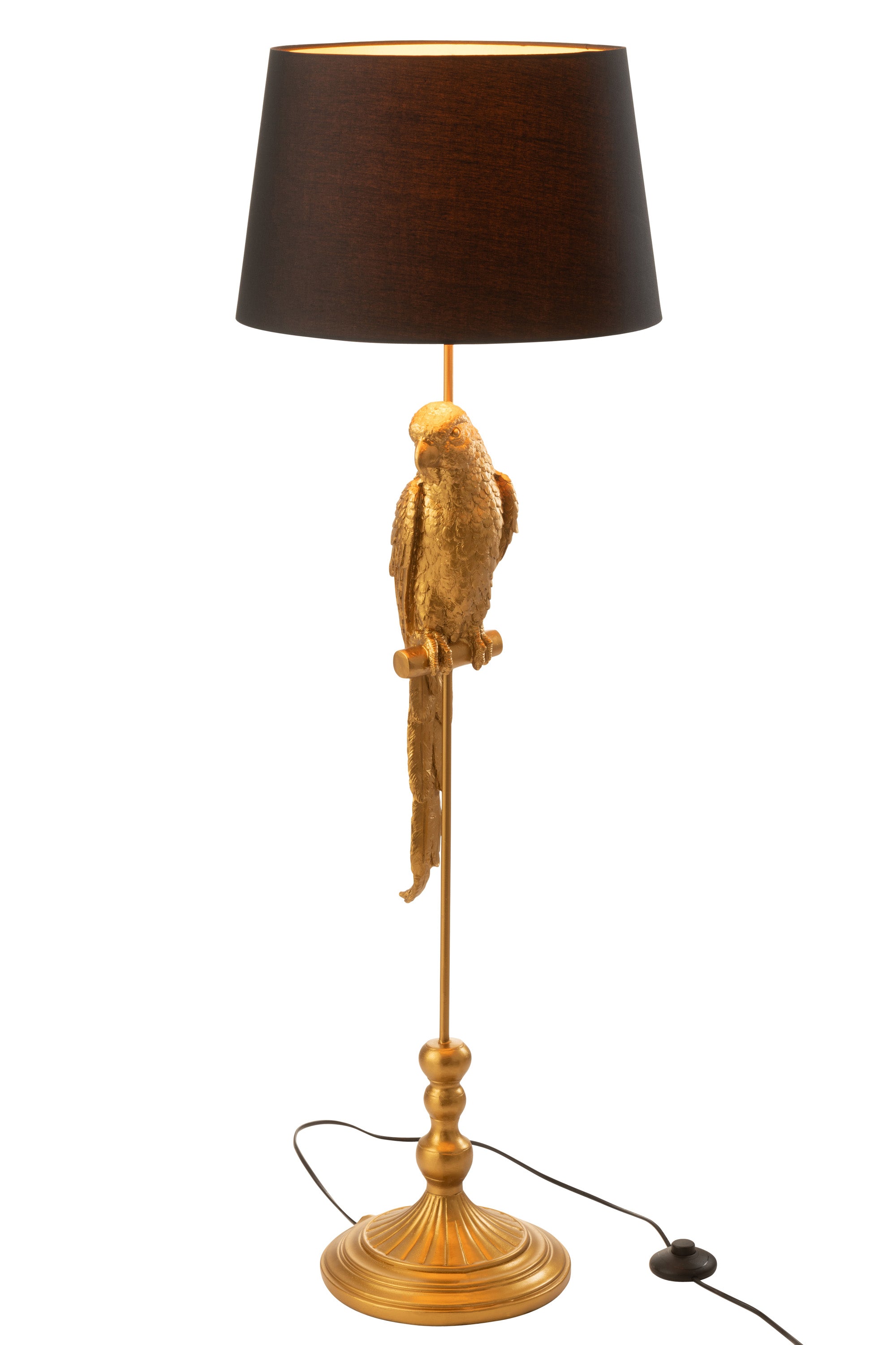 STEHLAMPE VOGEL POLYRESIN GOLD