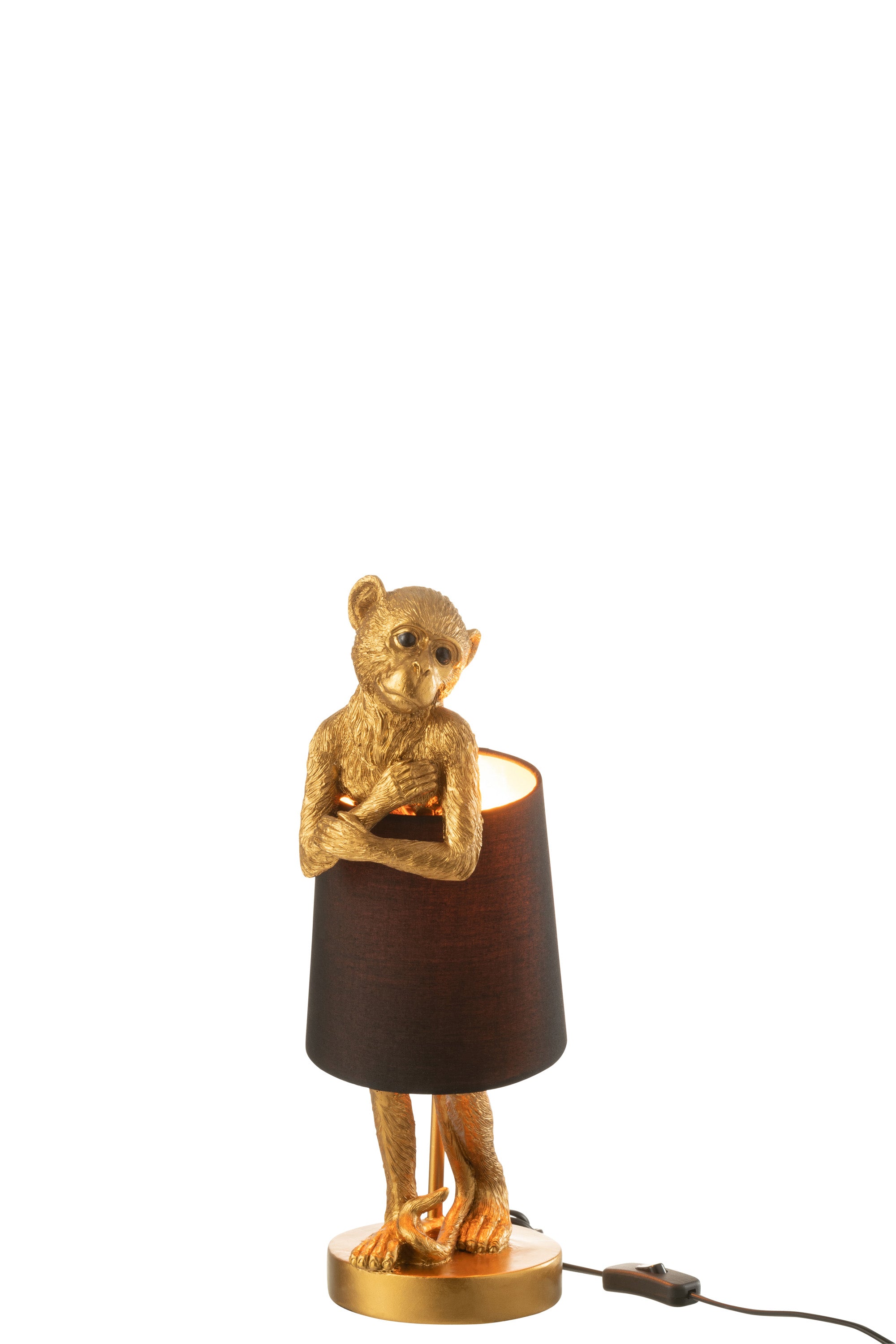 TISCHLAMPE AFFE POLYRESIN GOLD