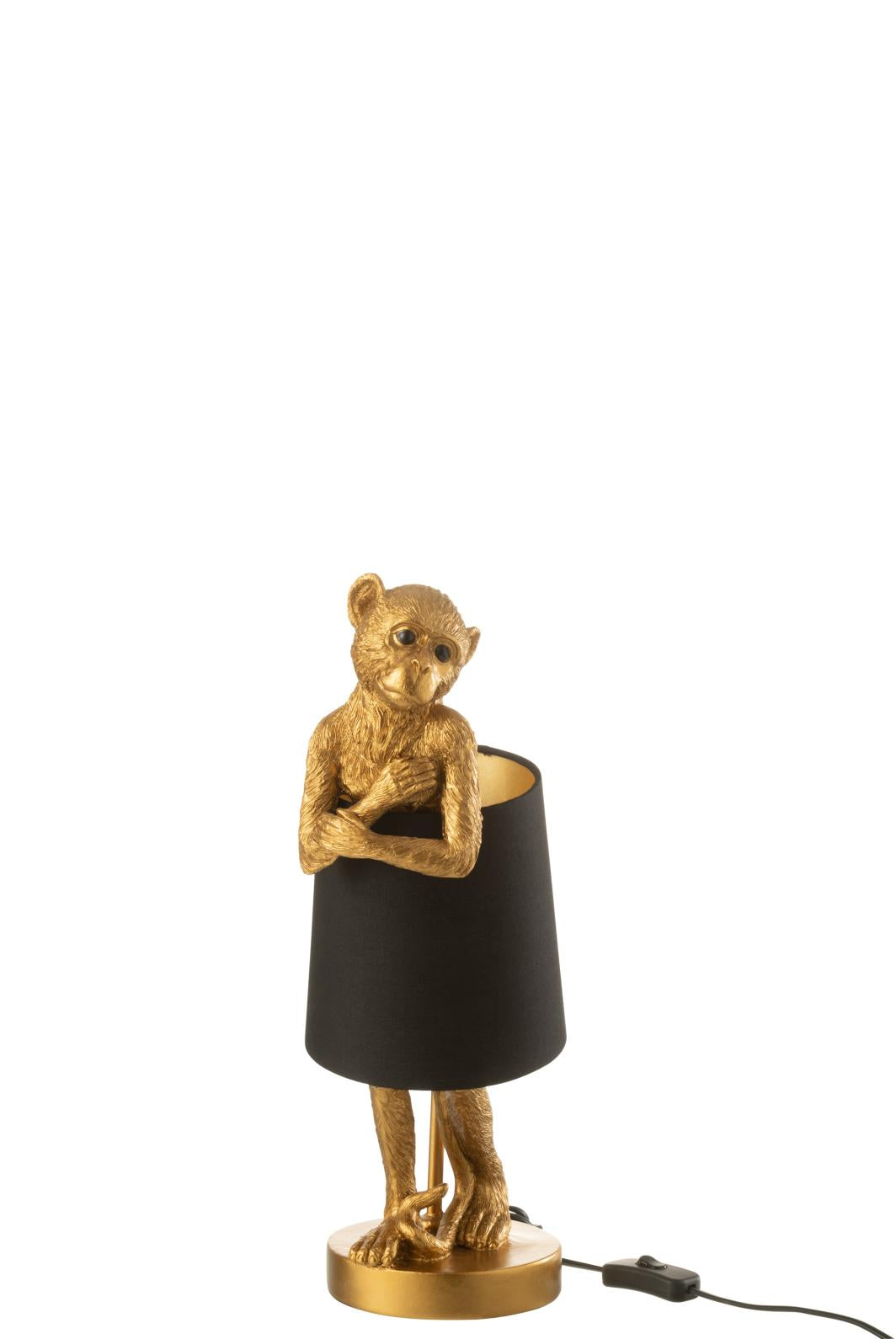 TISCHLAMPE AFFE POLYRESIN GOLD