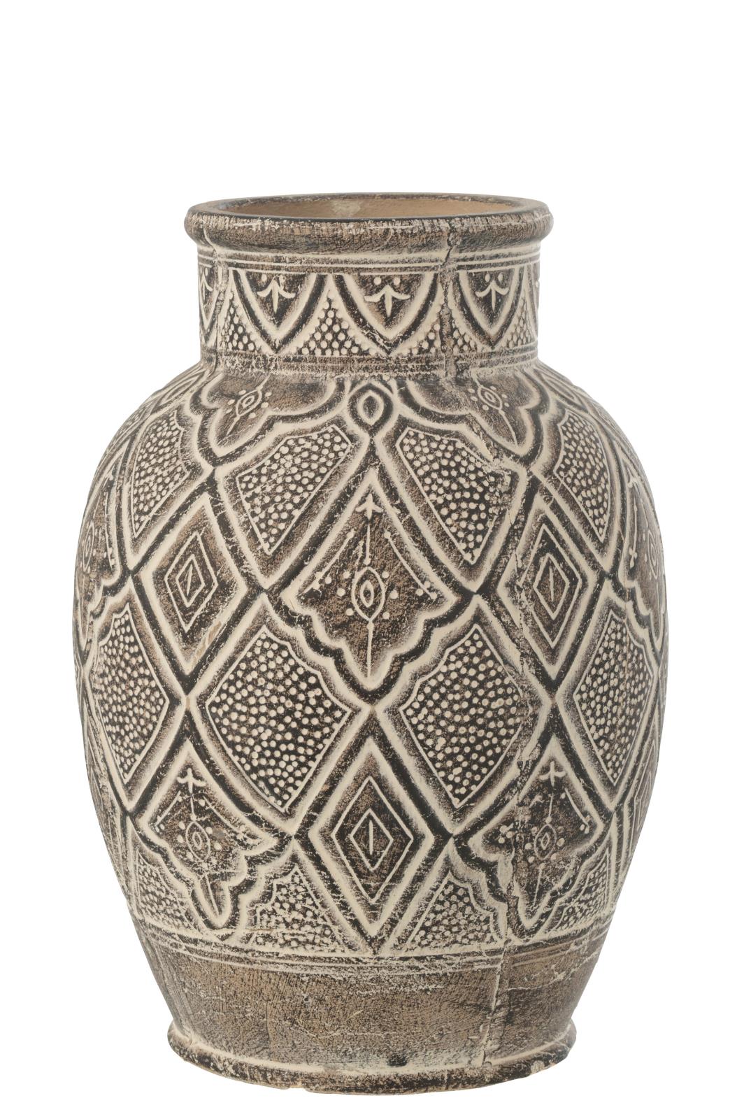 VASE PROVENCE TERRACOTTA BRAUN SMALL