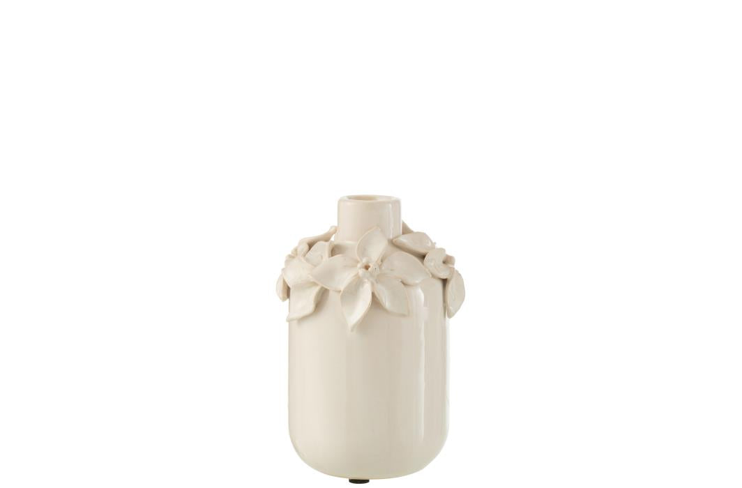 VASE BLUME KERAMIK WEISS